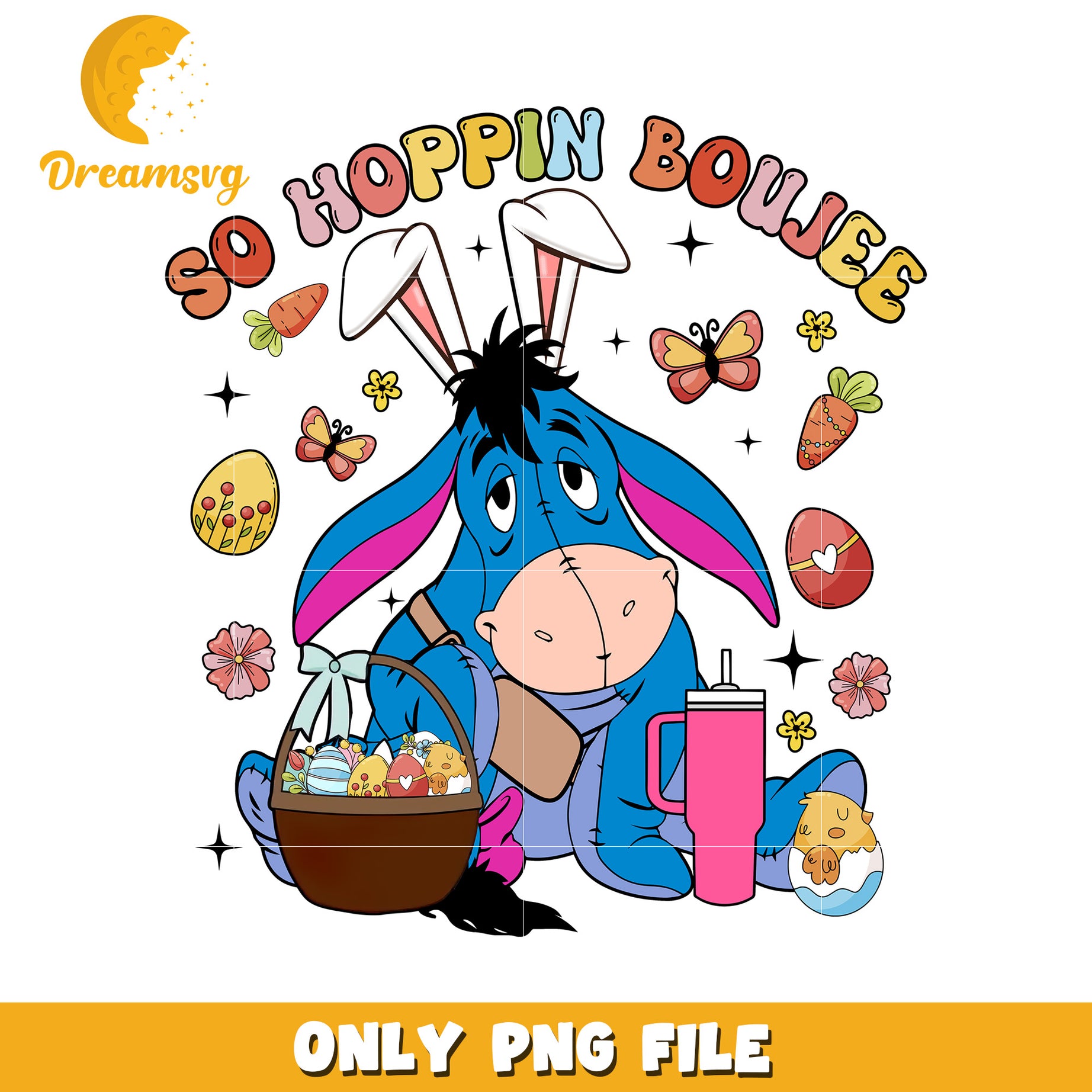 Easter Eeyore PNG Bunny Design