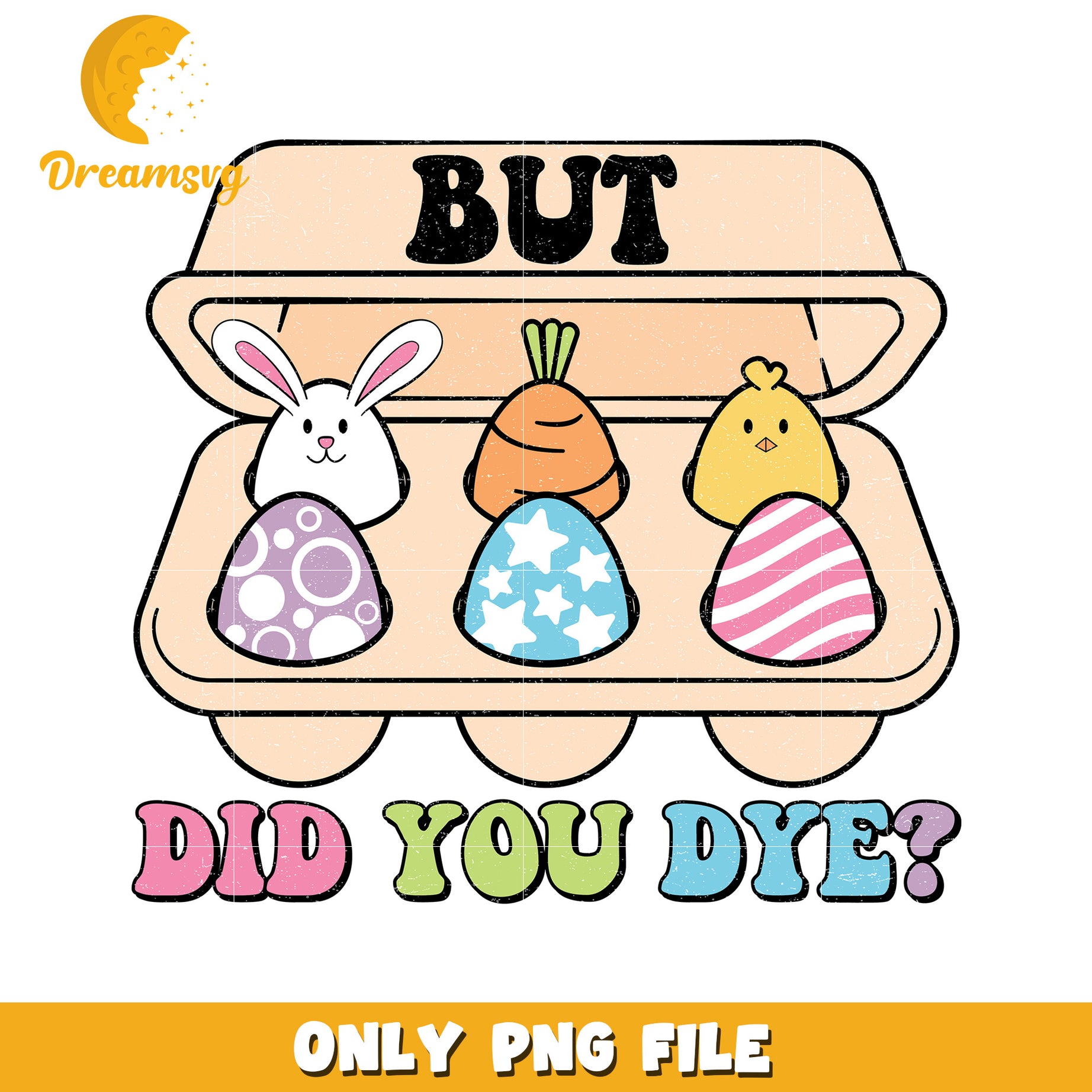 Easter Egg Carton Bunny Chick Carrot PNG