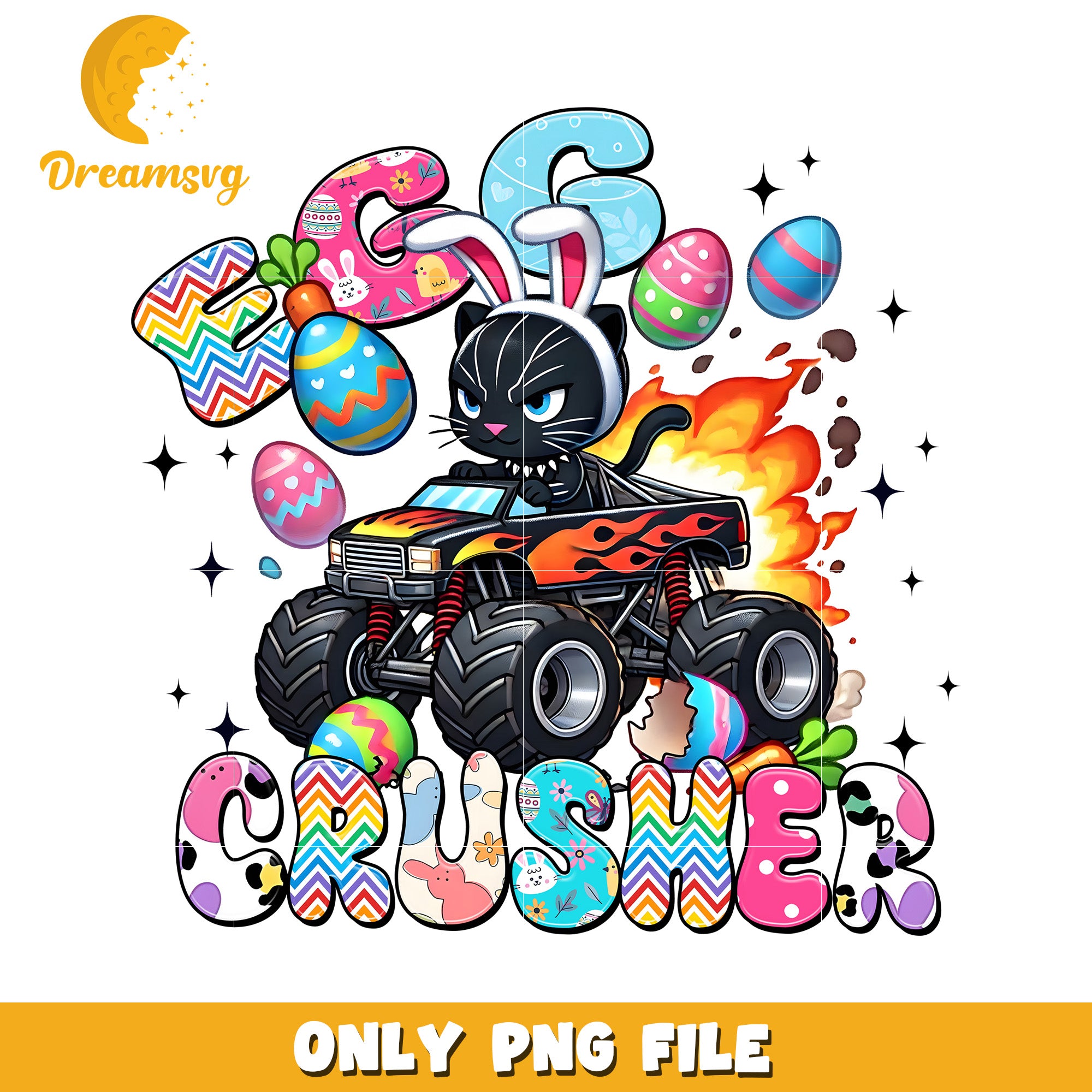 Easter Egg Crusher Monster Truck PNG