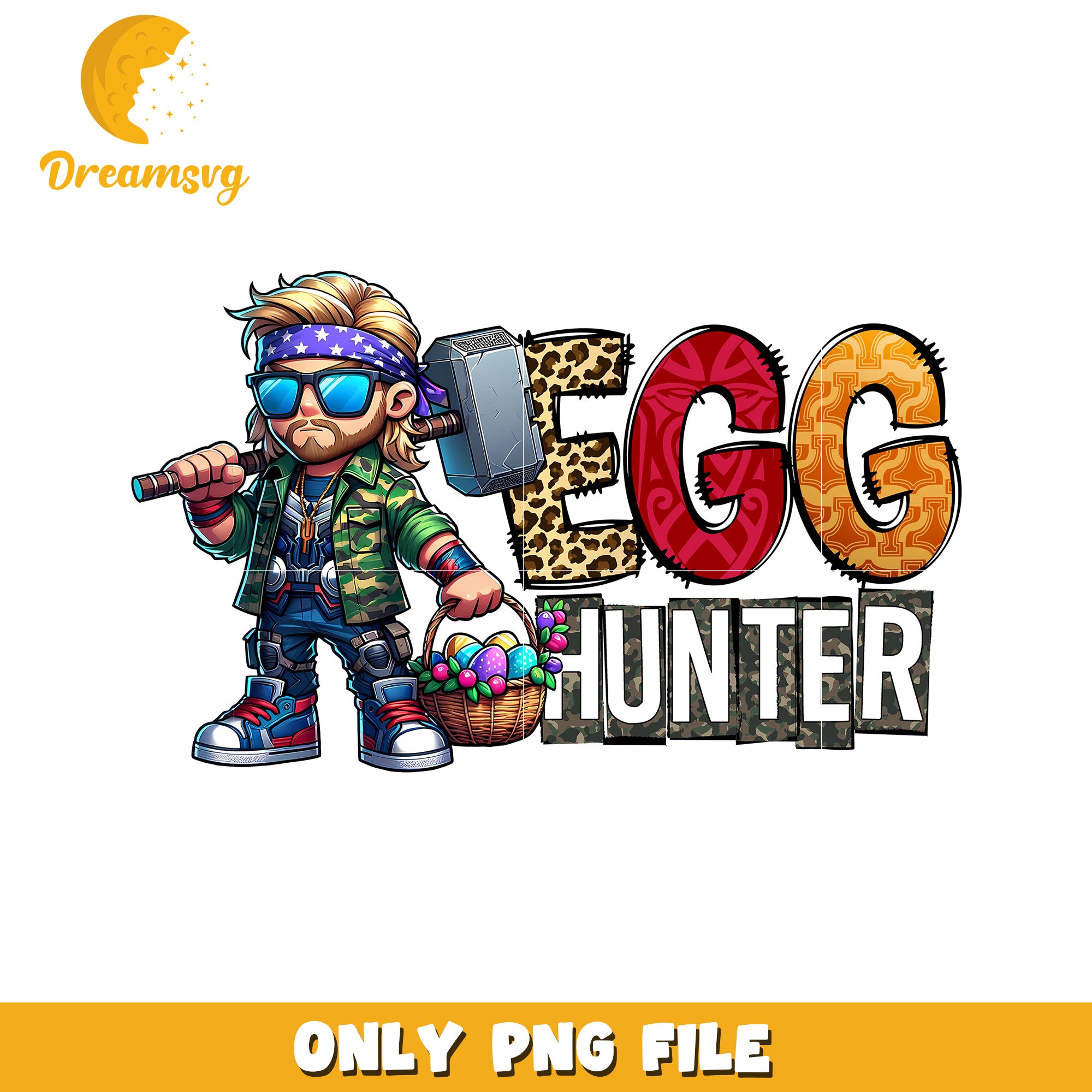Easter Egg Hunt PNG Cool Gamer Design
