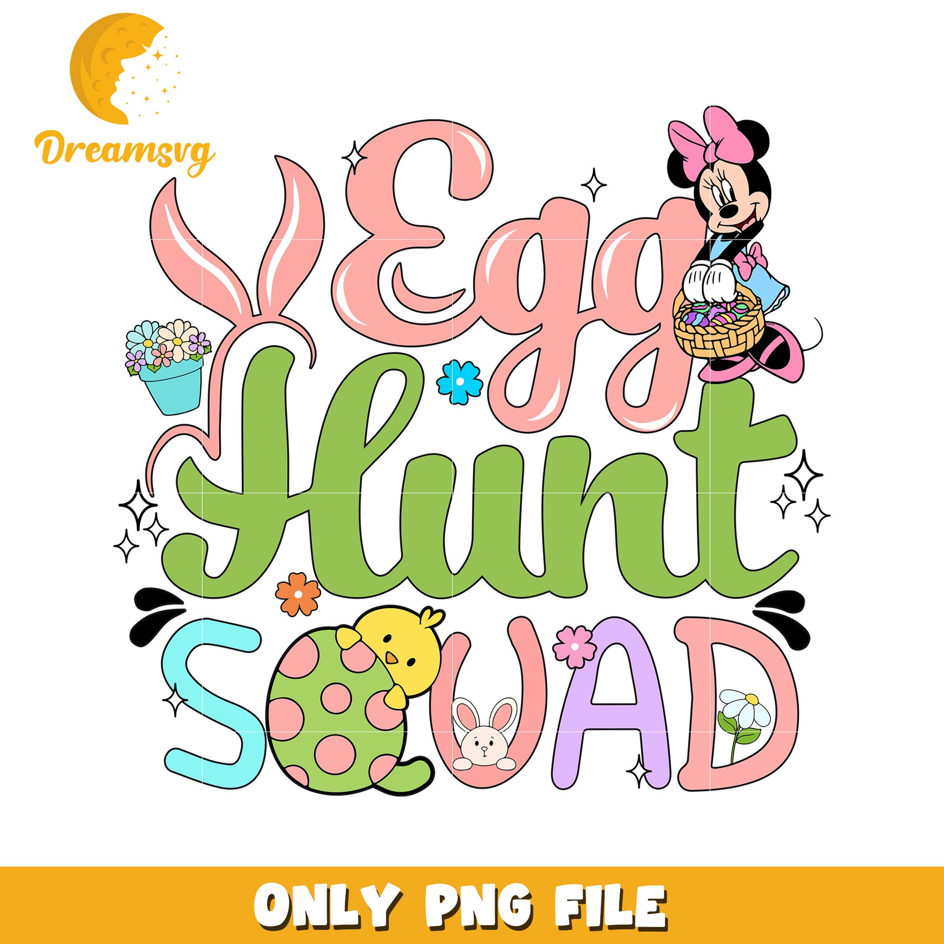 Easter Egg Hunt Squad PNG Design