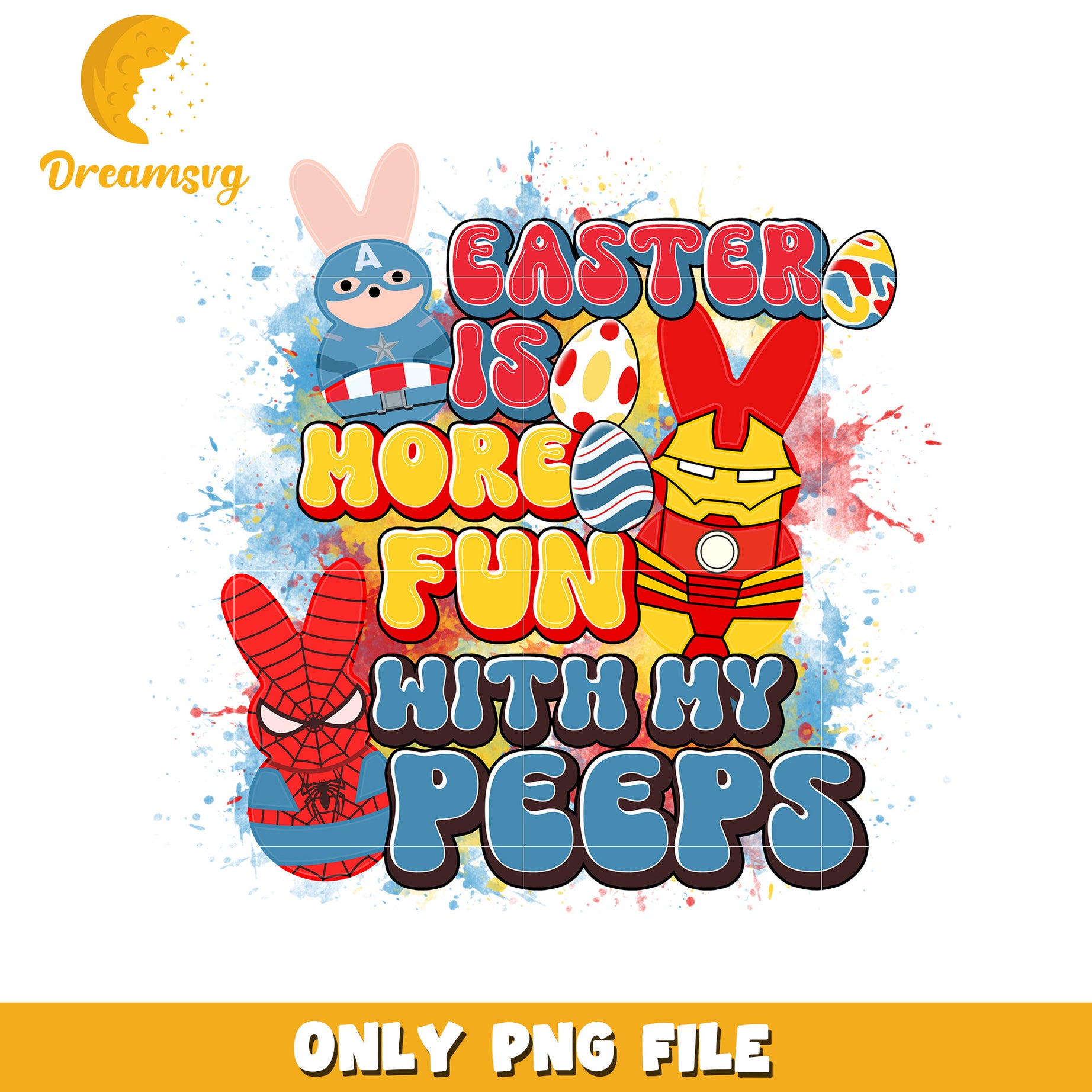 Easter Fun with Cartoon Characters and Colorful Designs PNG