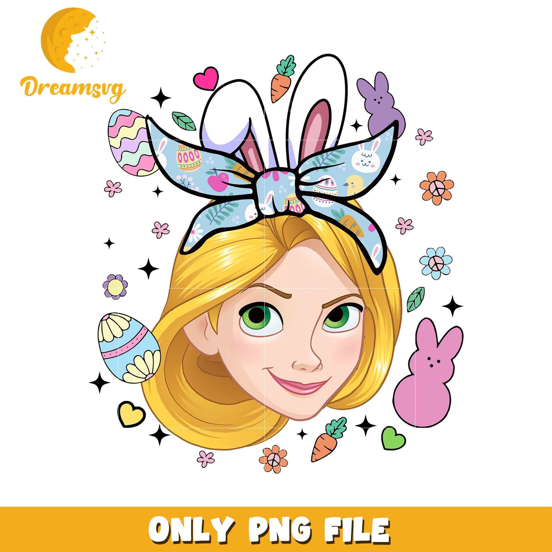 Easter Girl PNG Sublimation Design