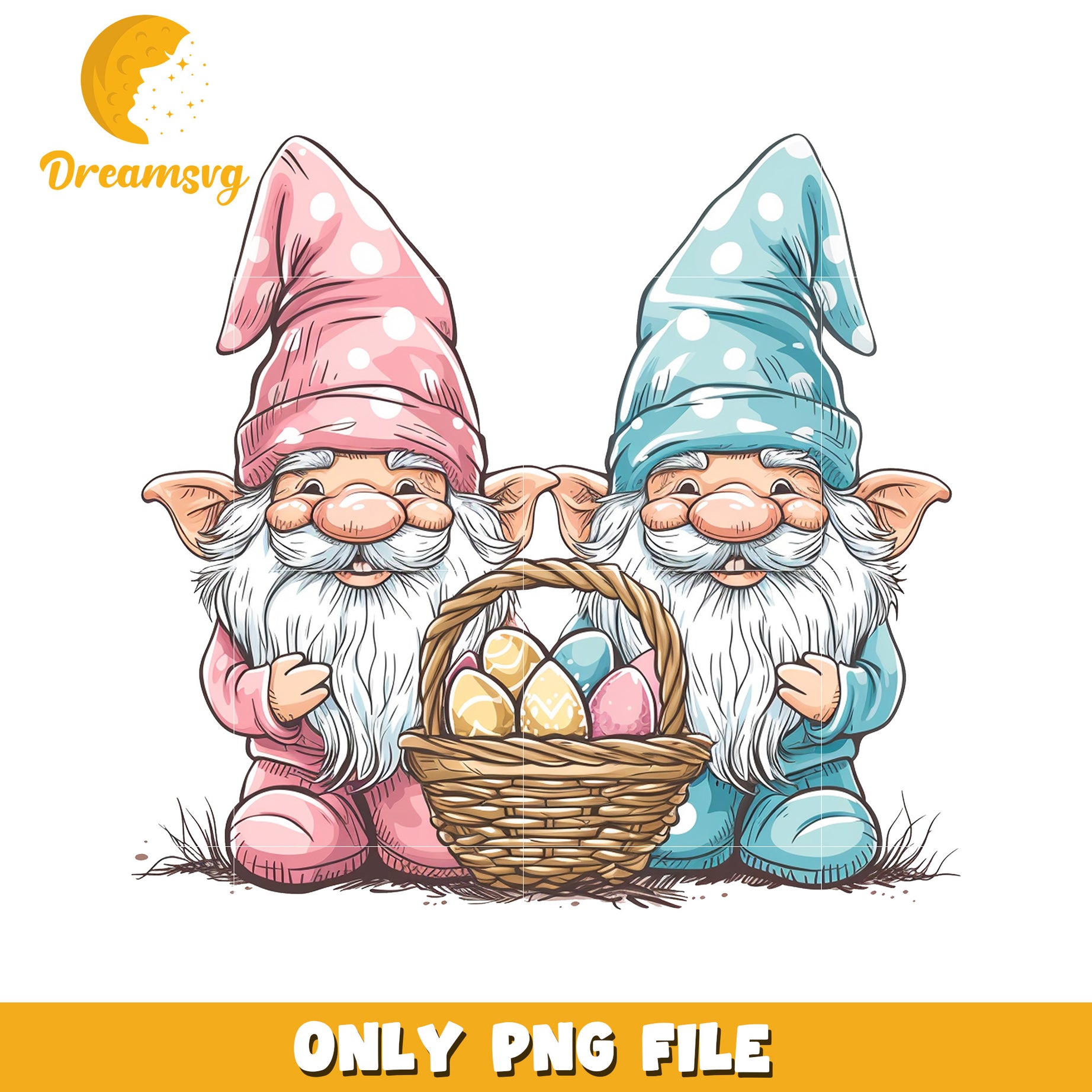 Easter Gnomes PNG Sublimation Design