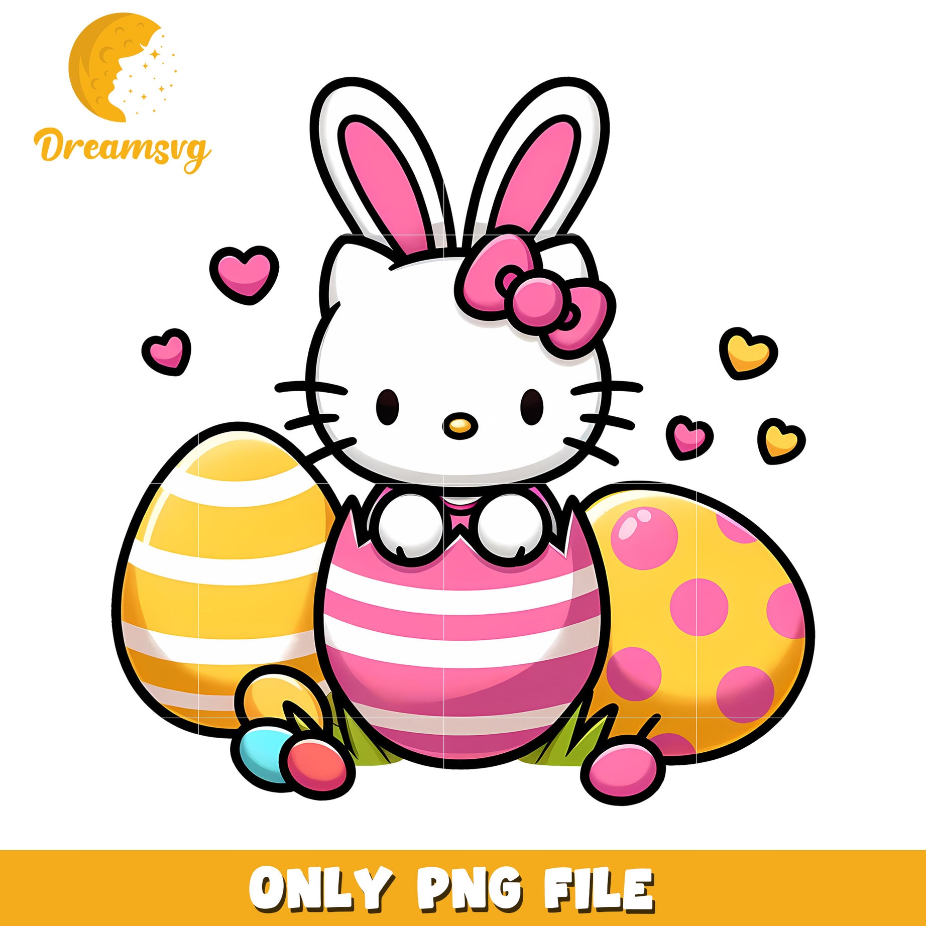 Easter Hello Kitty PNG Bunny Clipart