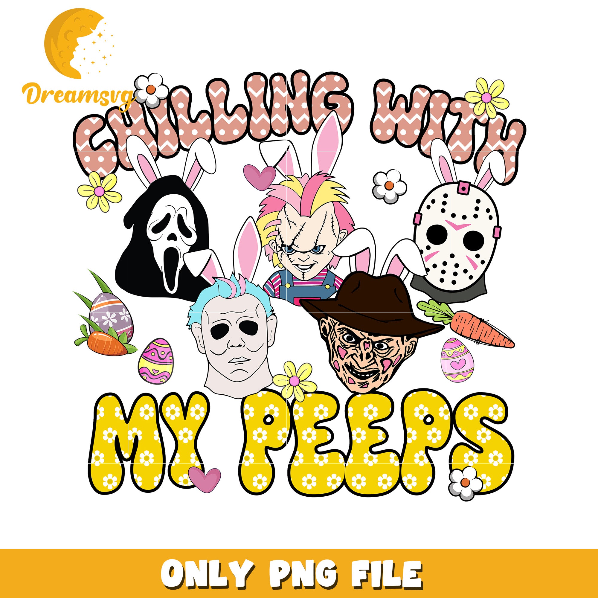 Easter Horror Peeps PNG Design