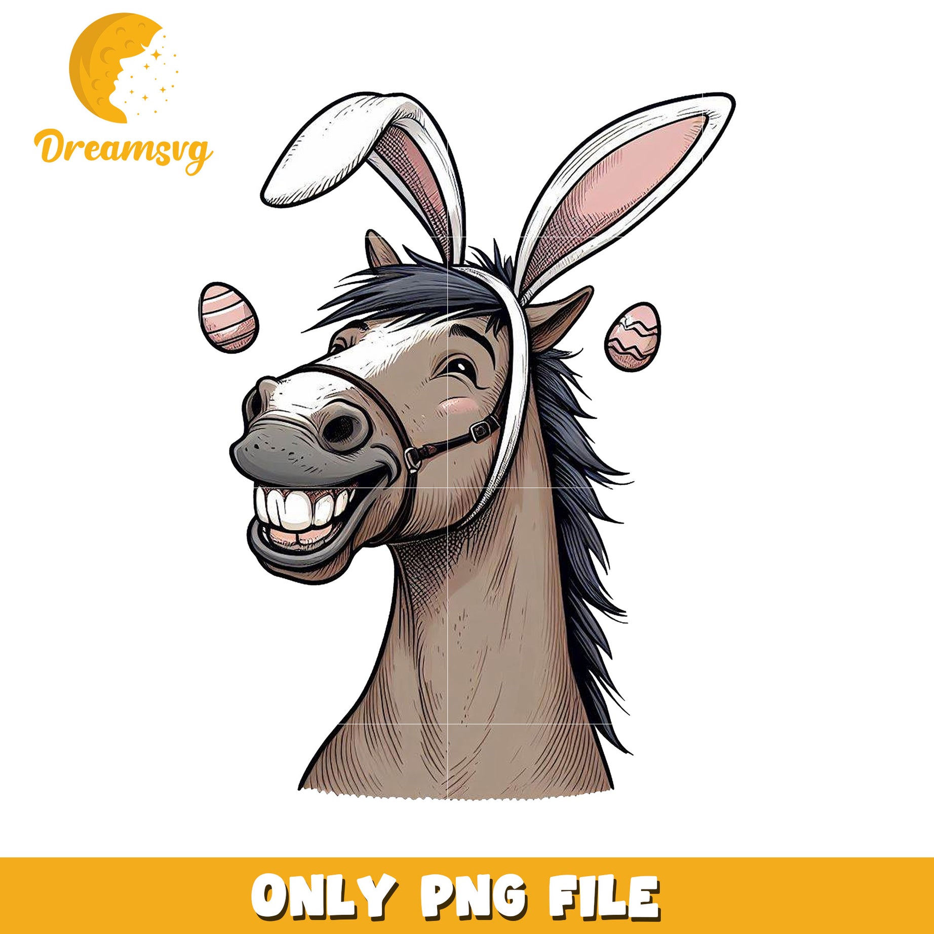 Easter Horse PNG Bunny Ears Download