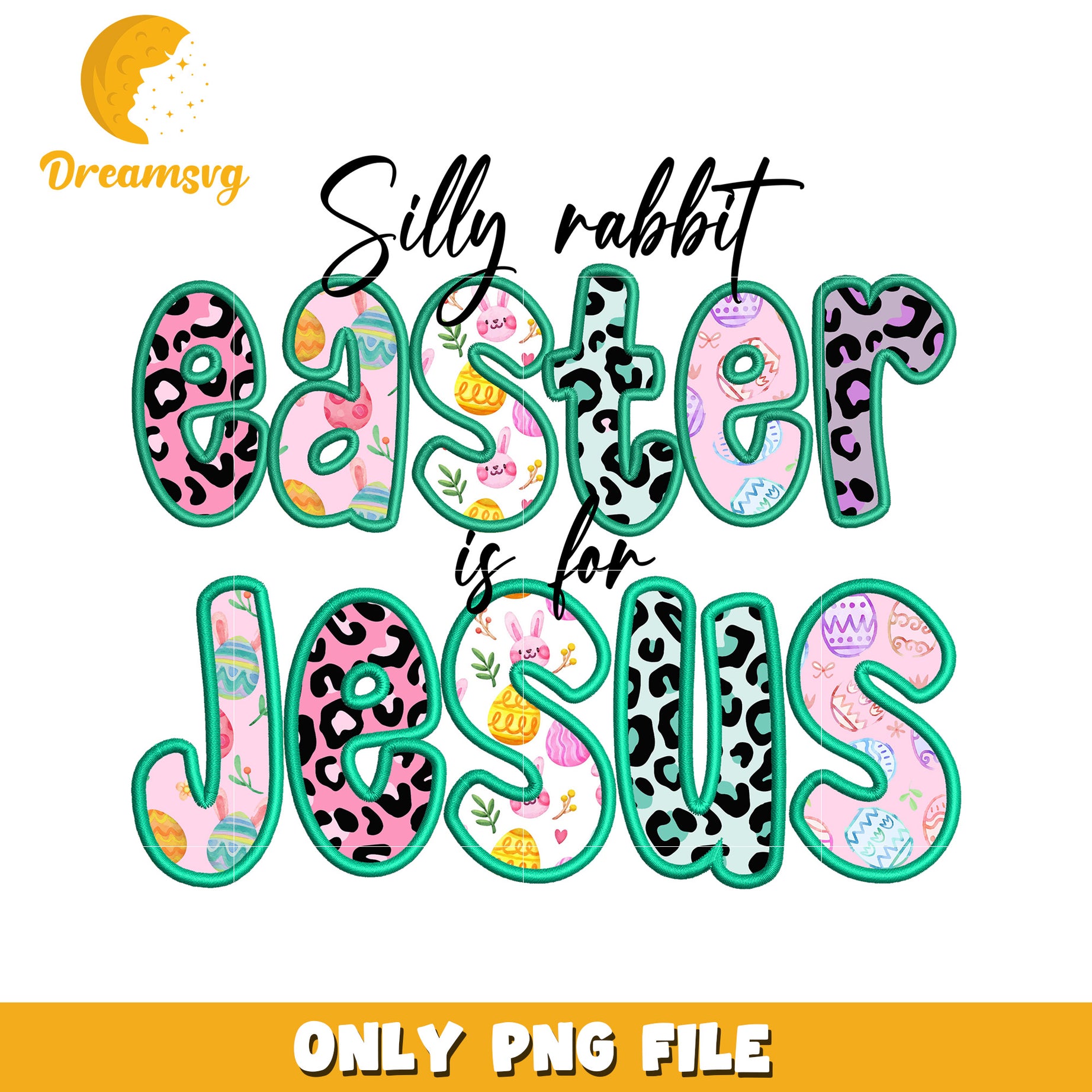 Easter Jesus PNG Design Silly Rabbit