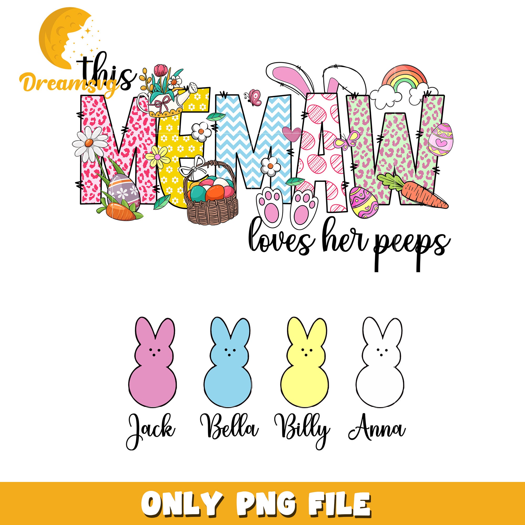 Easter Mama Peeps PNG Sublimation