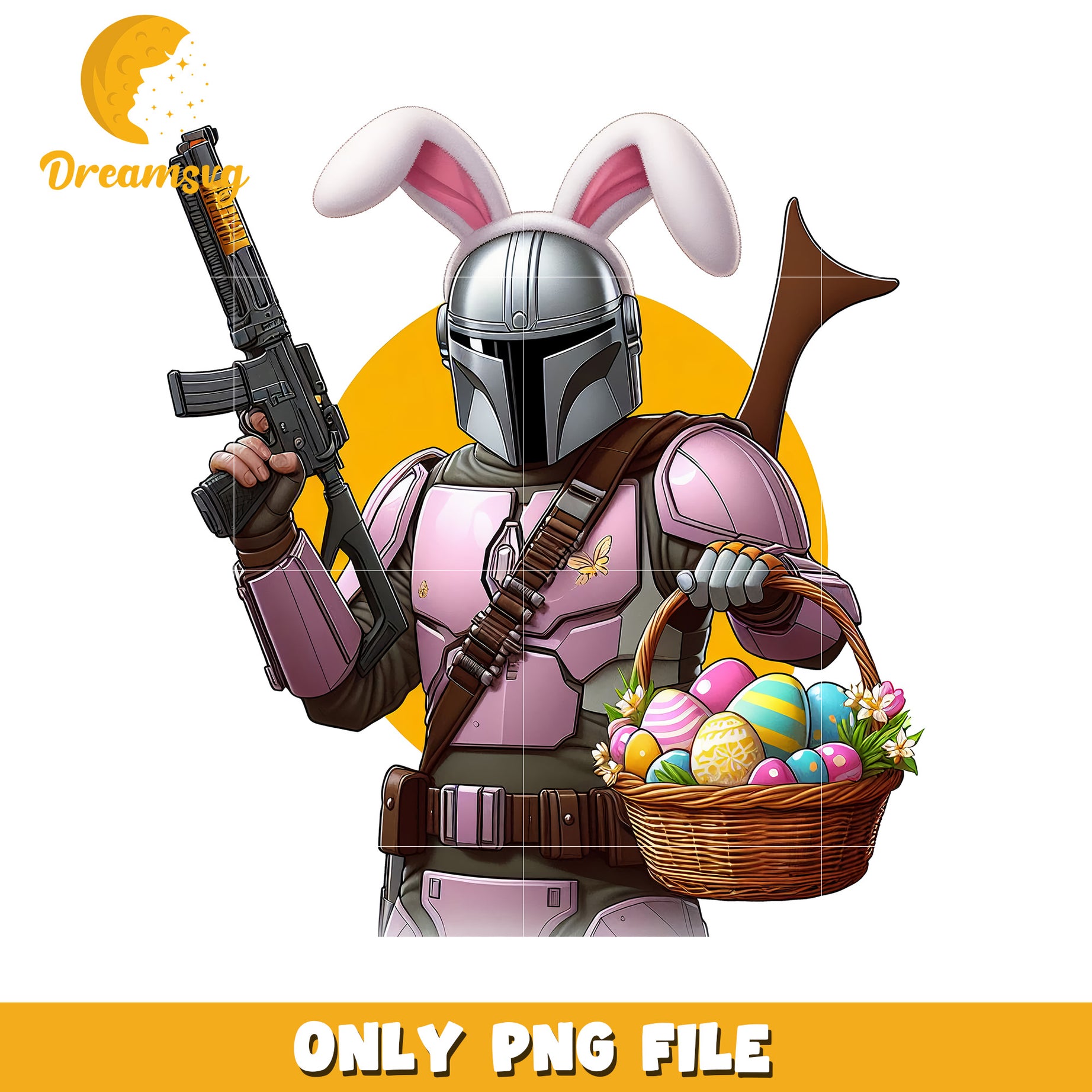 Easter Mandalorian PNG File