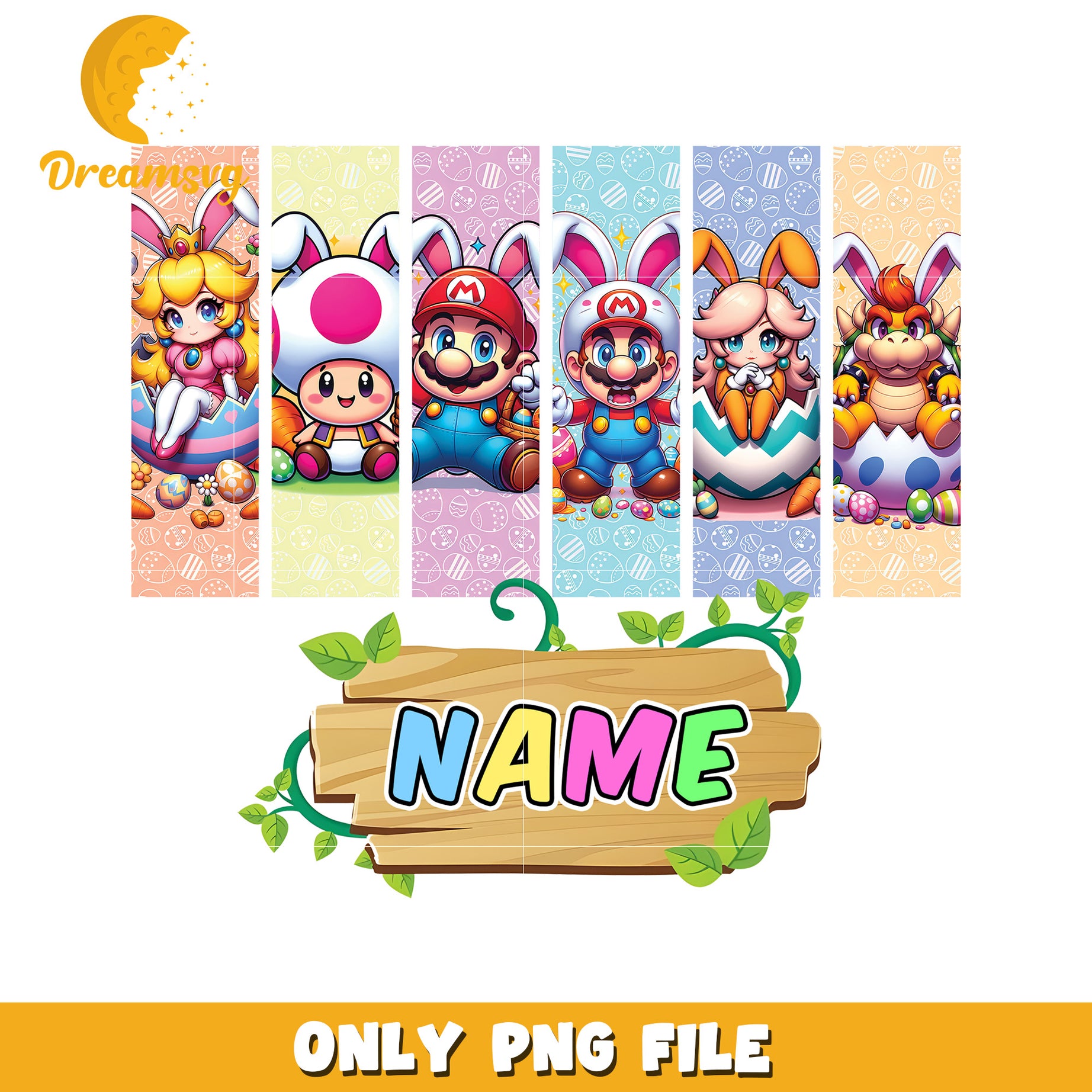 Easter Mario PNG Peach, Toad, Bowser Bunny