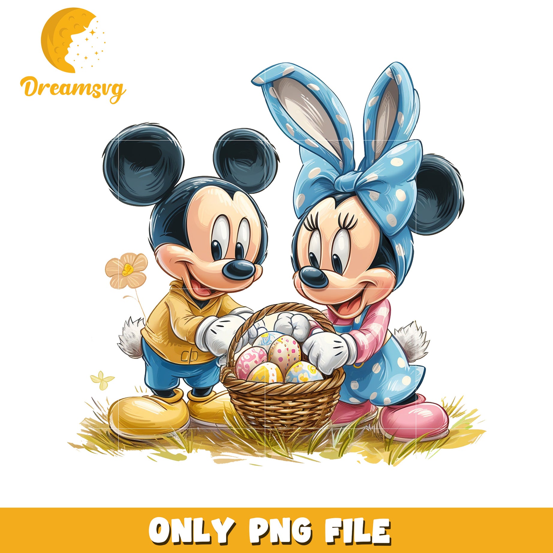 Easter Mickey Minnie PNG Download