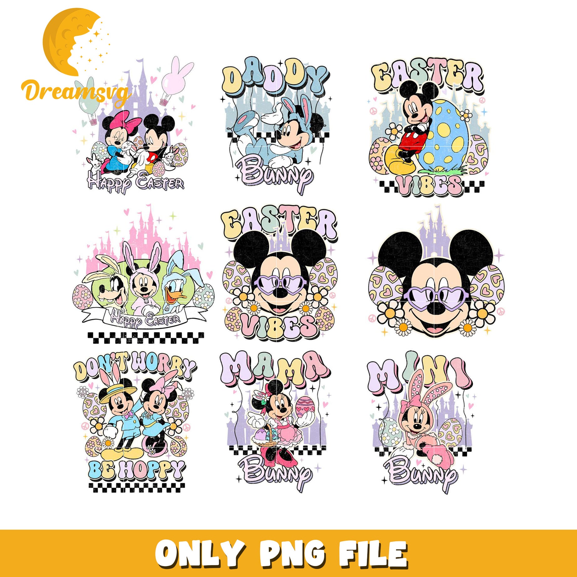 Easter Mickey Mouse PNG Bundle