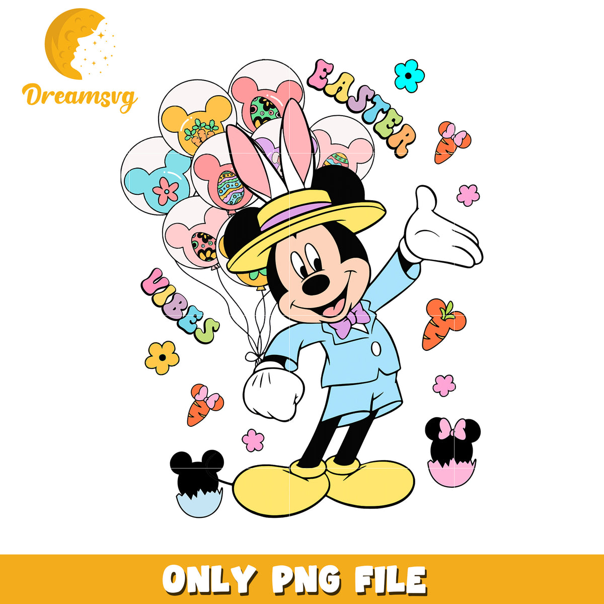 Easter Mickey PNG Printable – DreamSVG Store