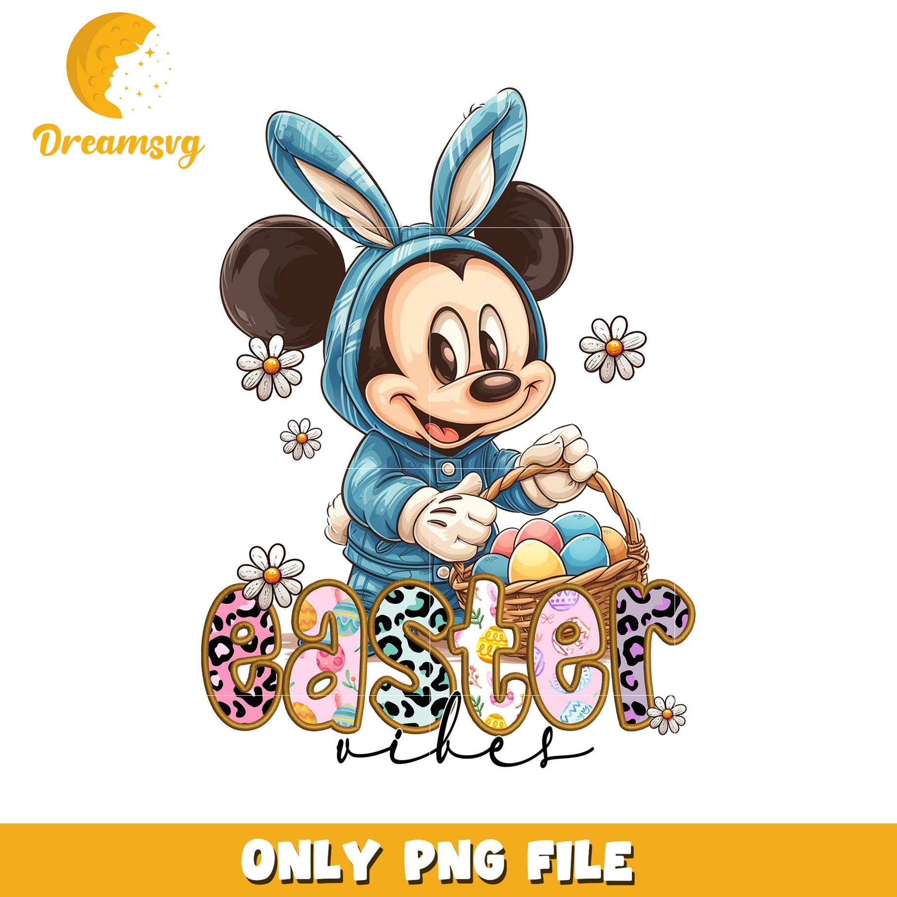 Easter Mickey PNG Sublimation Design