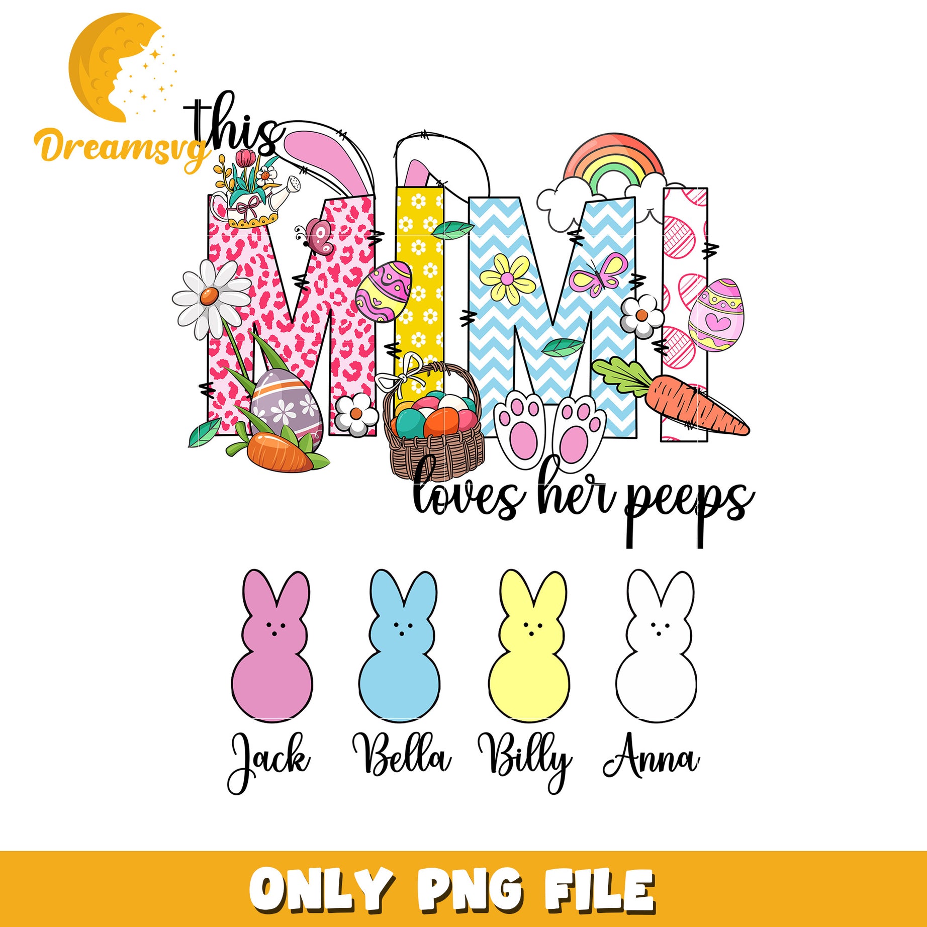 Easter Mommy Peeps PNG Design