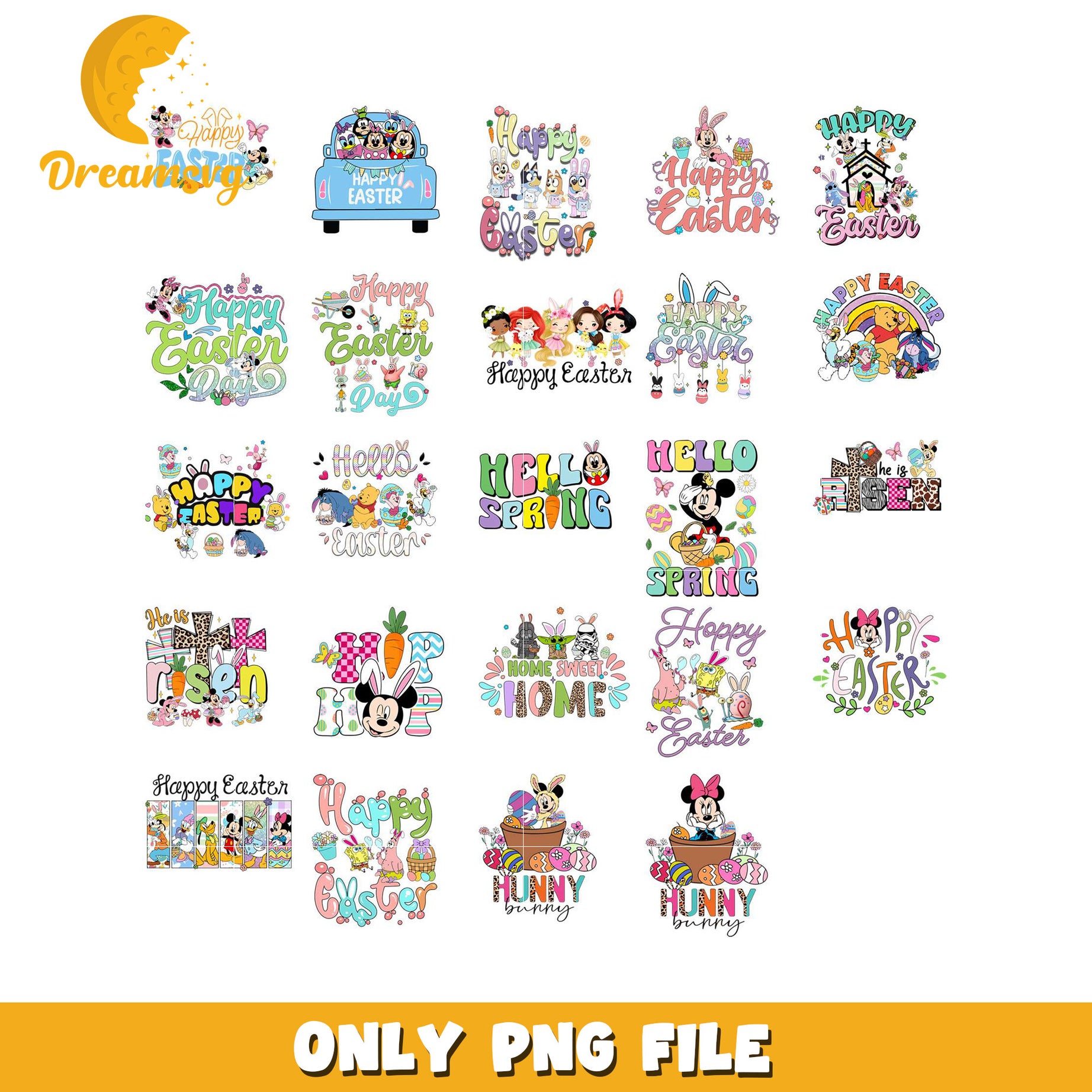 Easter PNG Bundle Disney & Friends