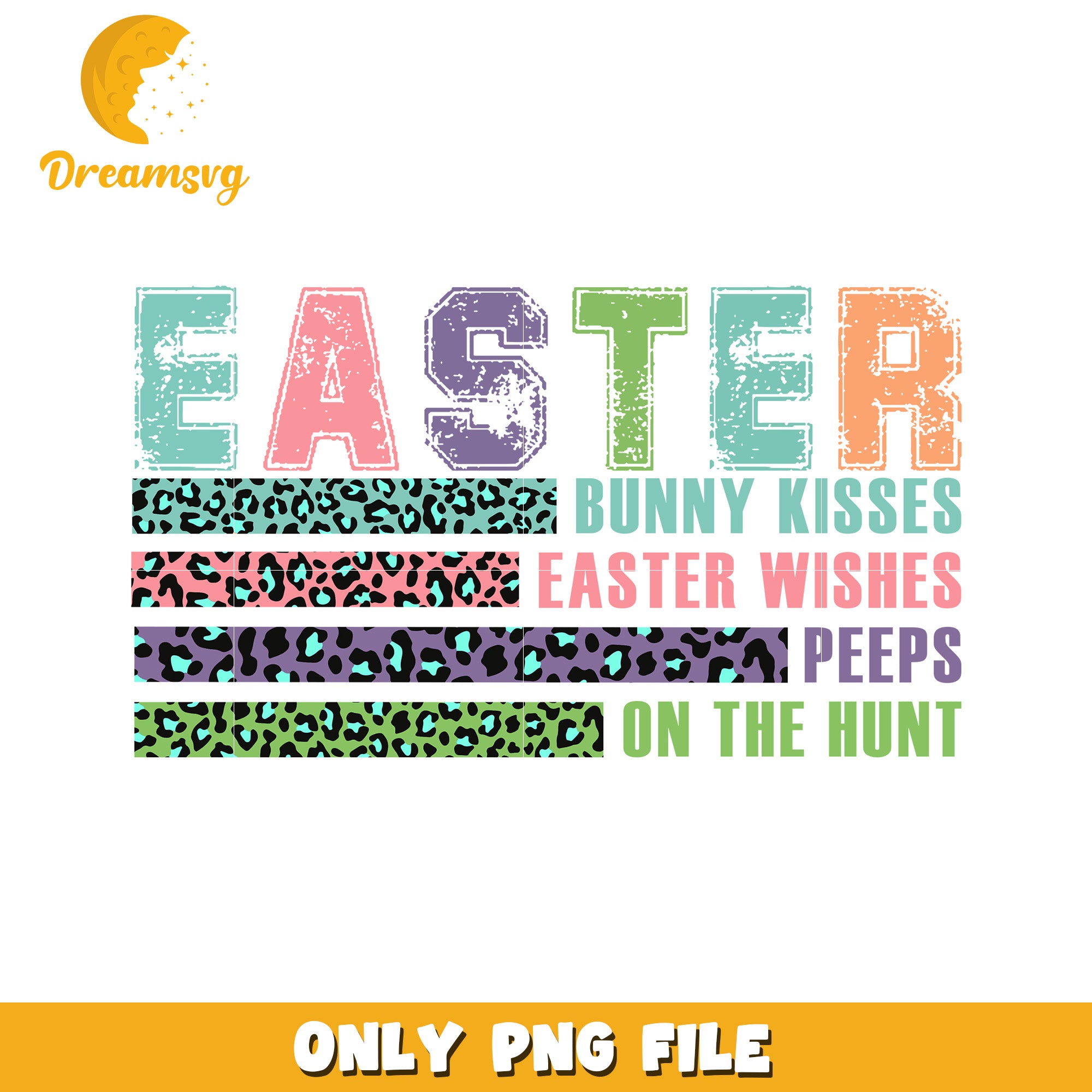 Easter PNG Bunny Kisses, Easter Wishes