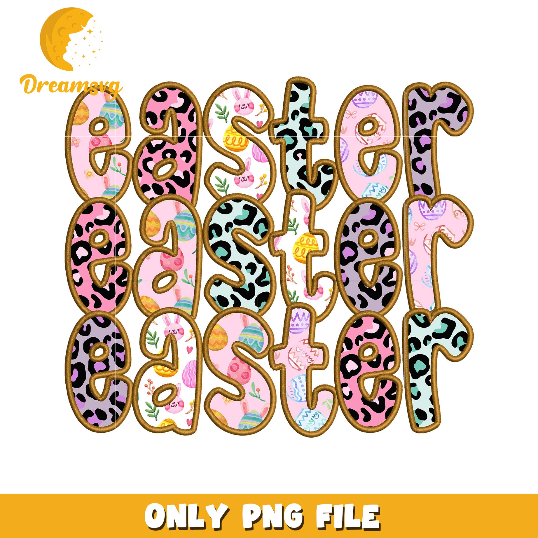 Easter PNG Design Leopard Print