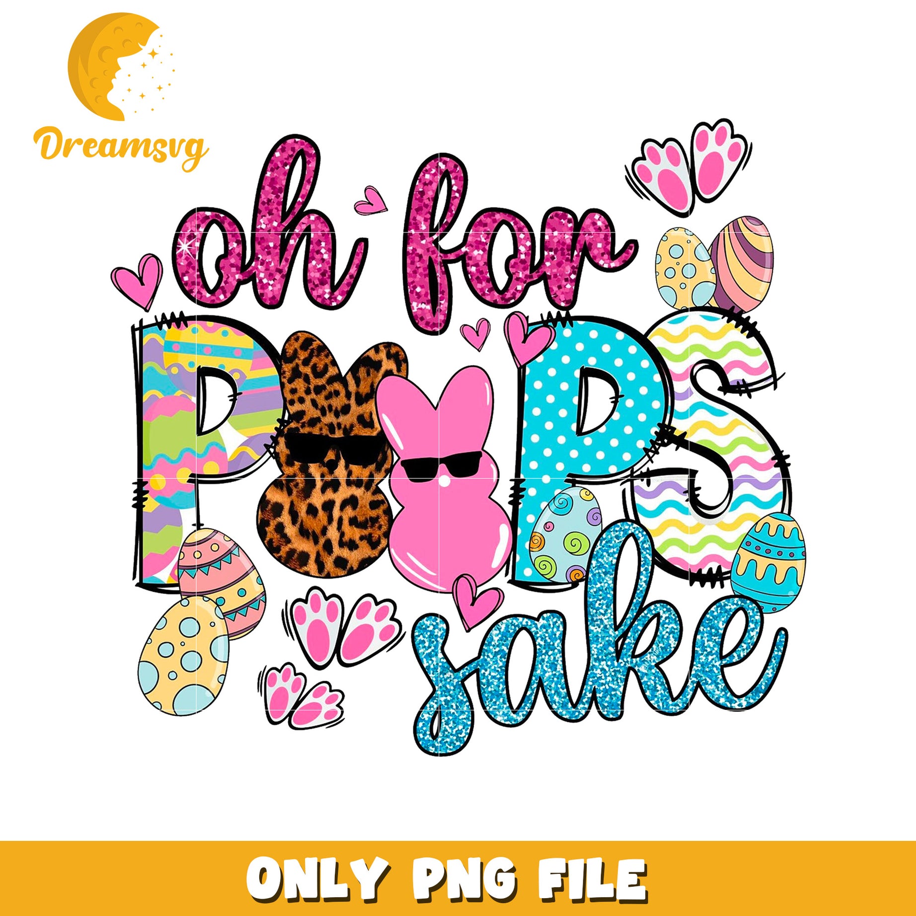 Easter Peeps PNG Sublimation Design Oh For Poops Sake