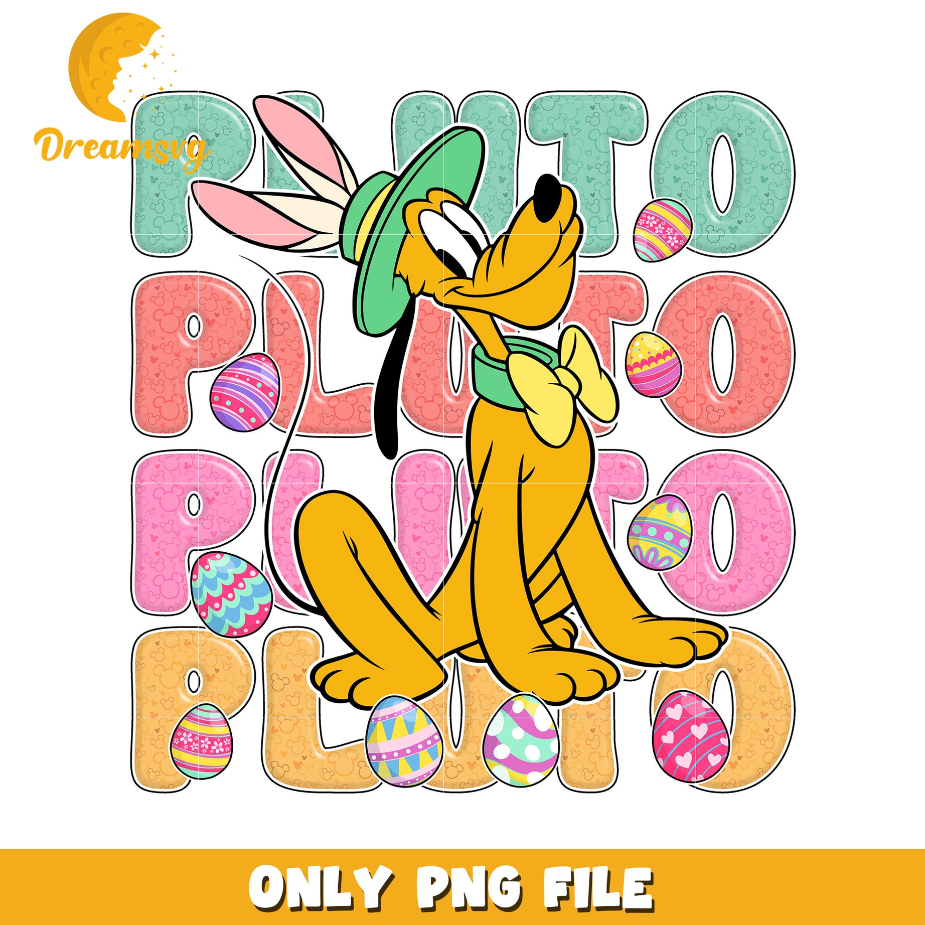Easter Pluto PNG Disney Easter Bunny Dog