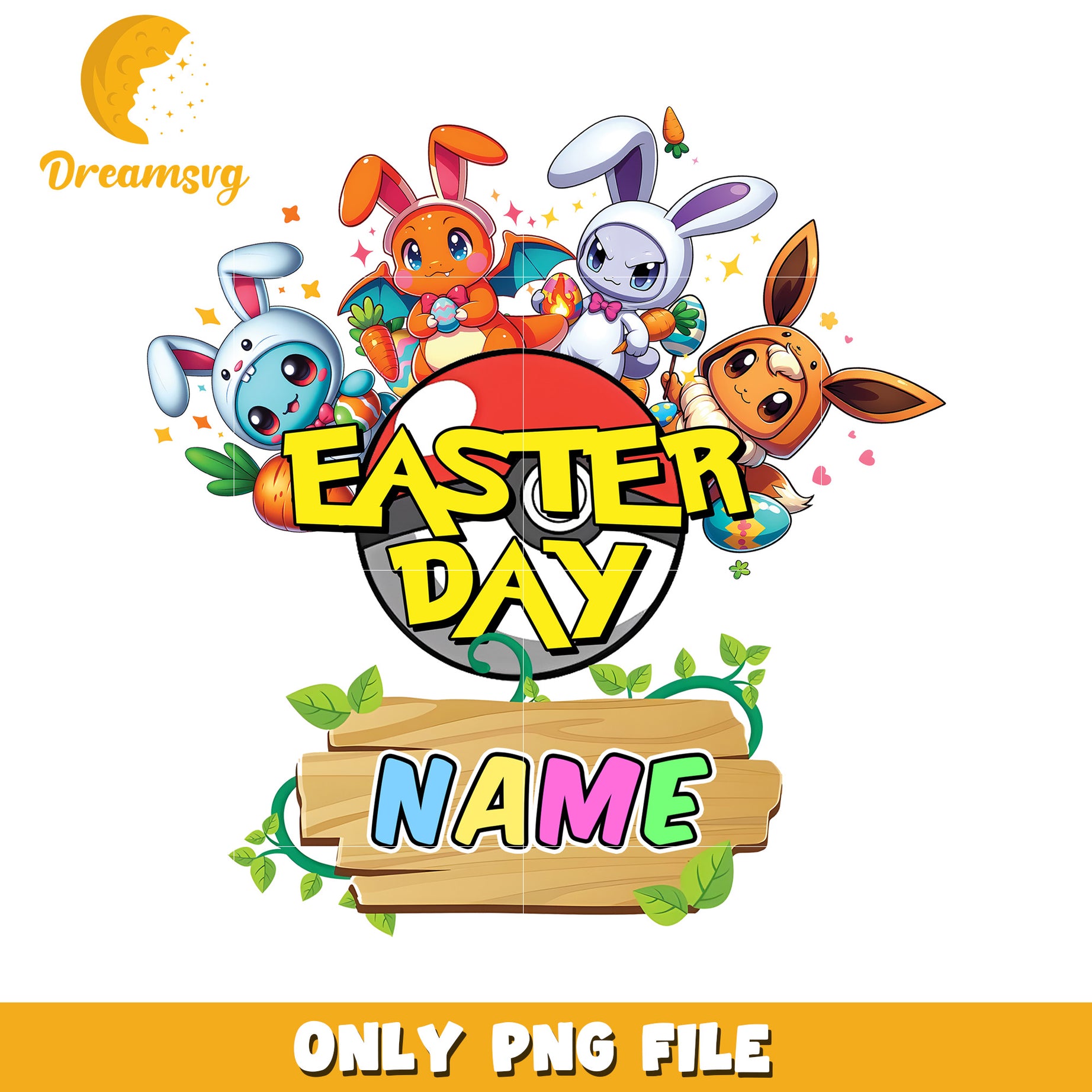 Easter Pokemon PNG Cute Bunny Design