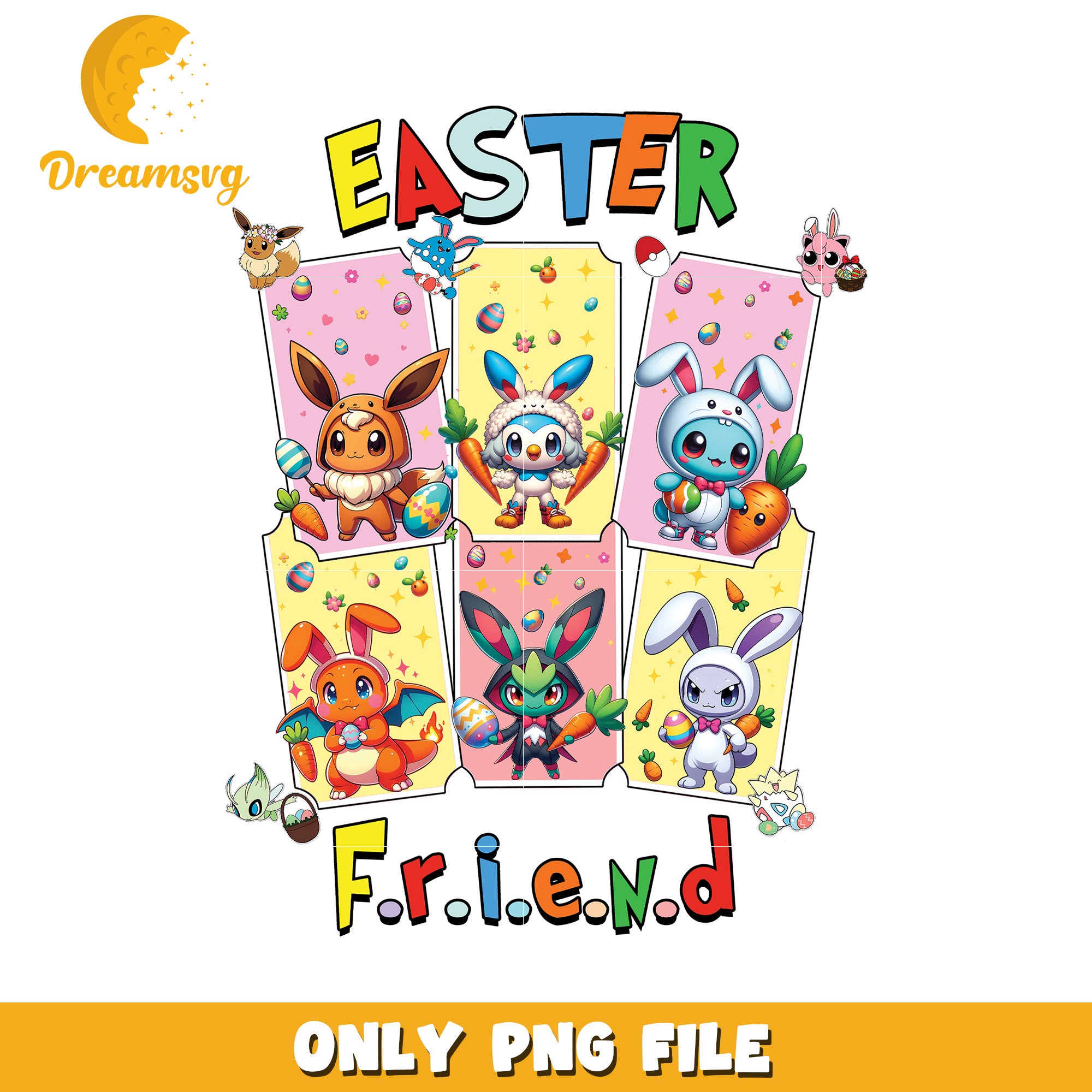 Easter Pokemon PNG Cute Bunny Friends