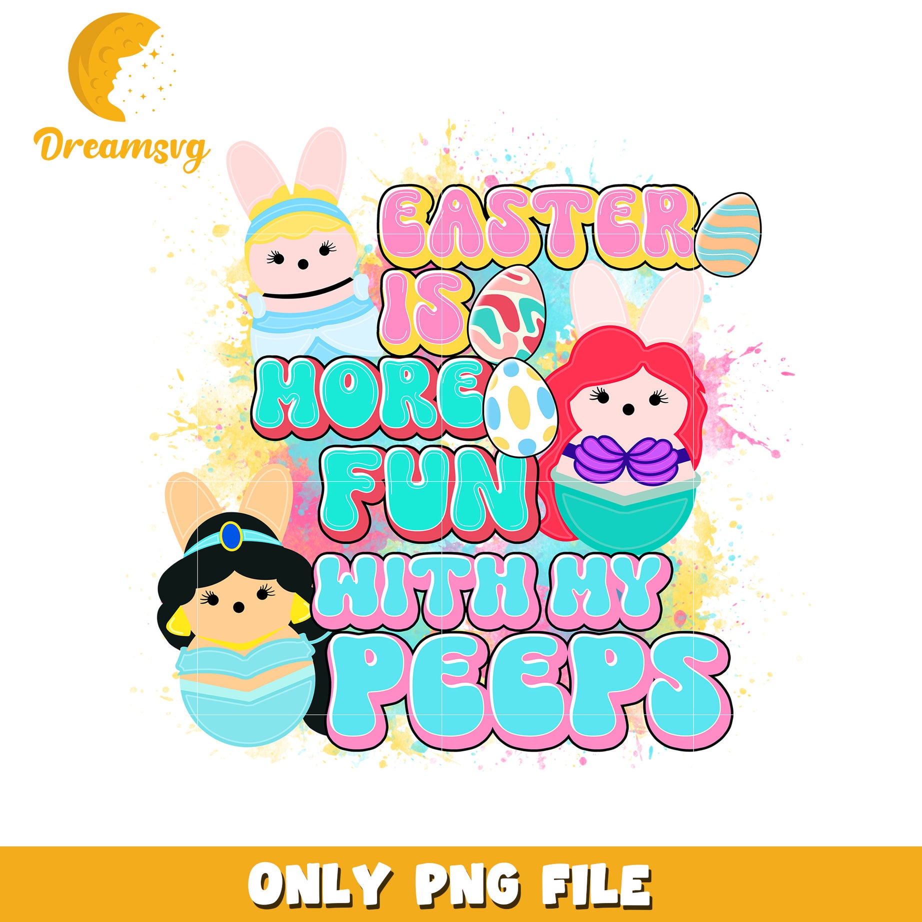 Easter Princess Peeps PNG Design