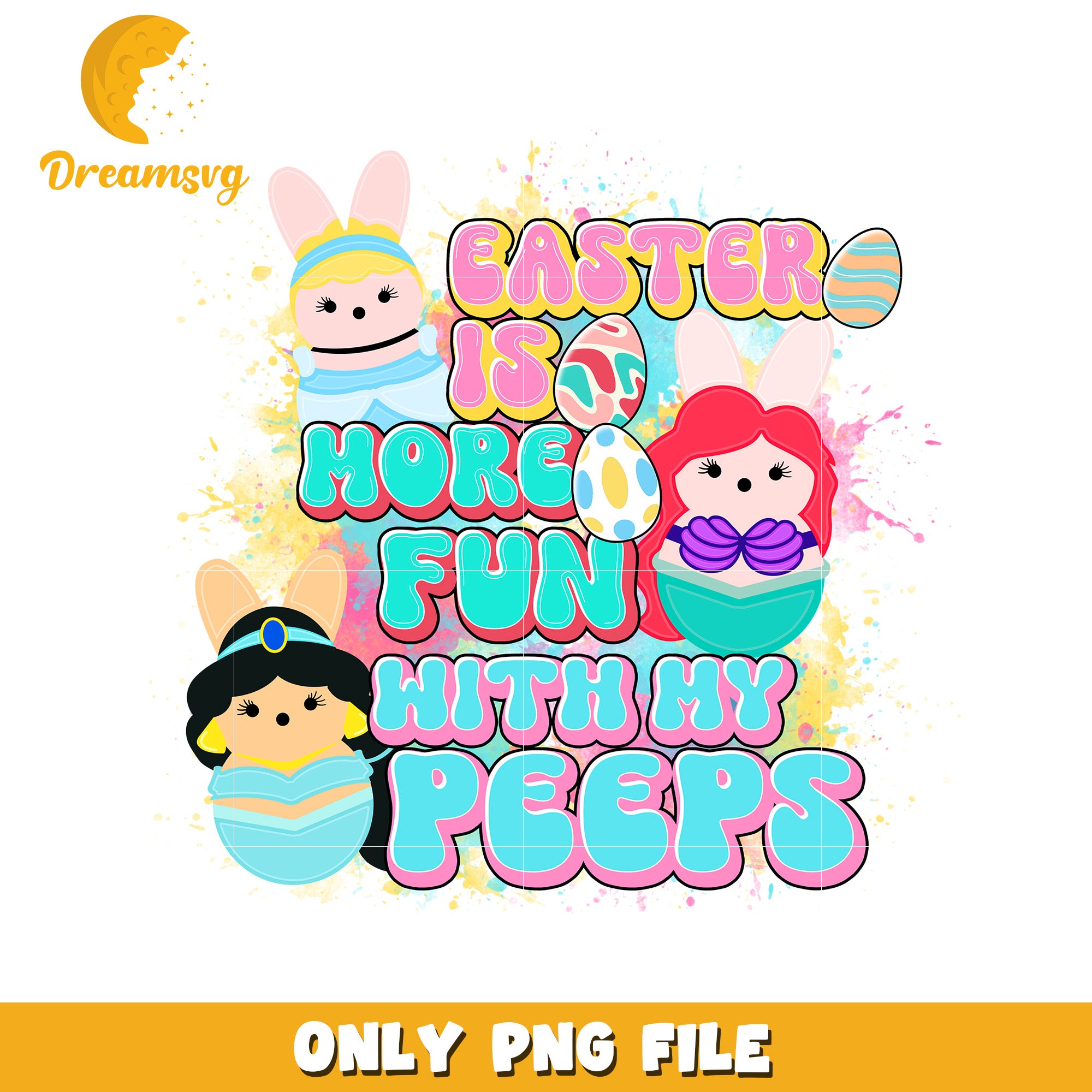 Easter Princess Peeps PNG Design