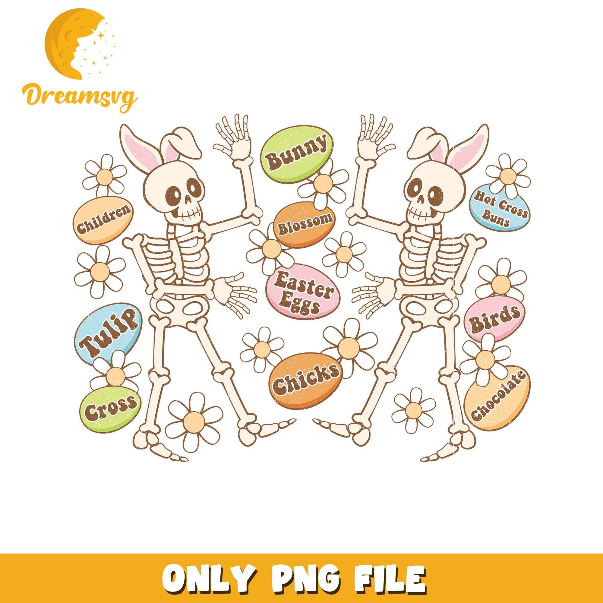 Easter Skeletons PNG Bunny Rabbits & Treats