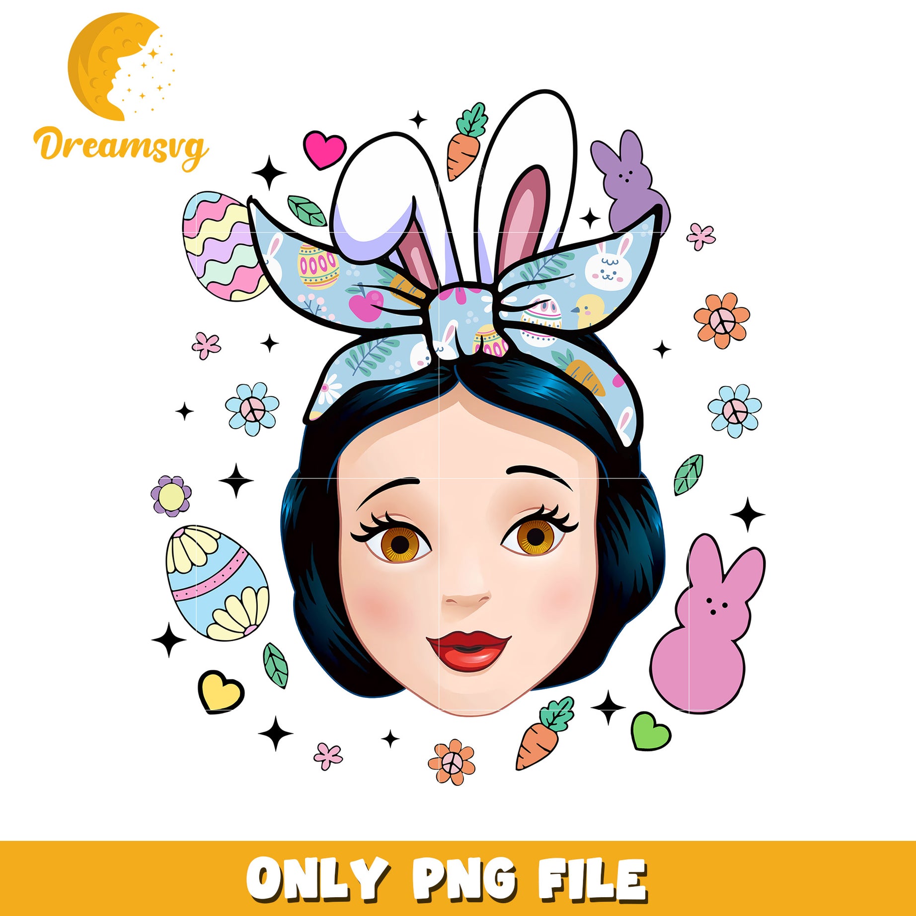 Easter Snow White PNG Sublimation