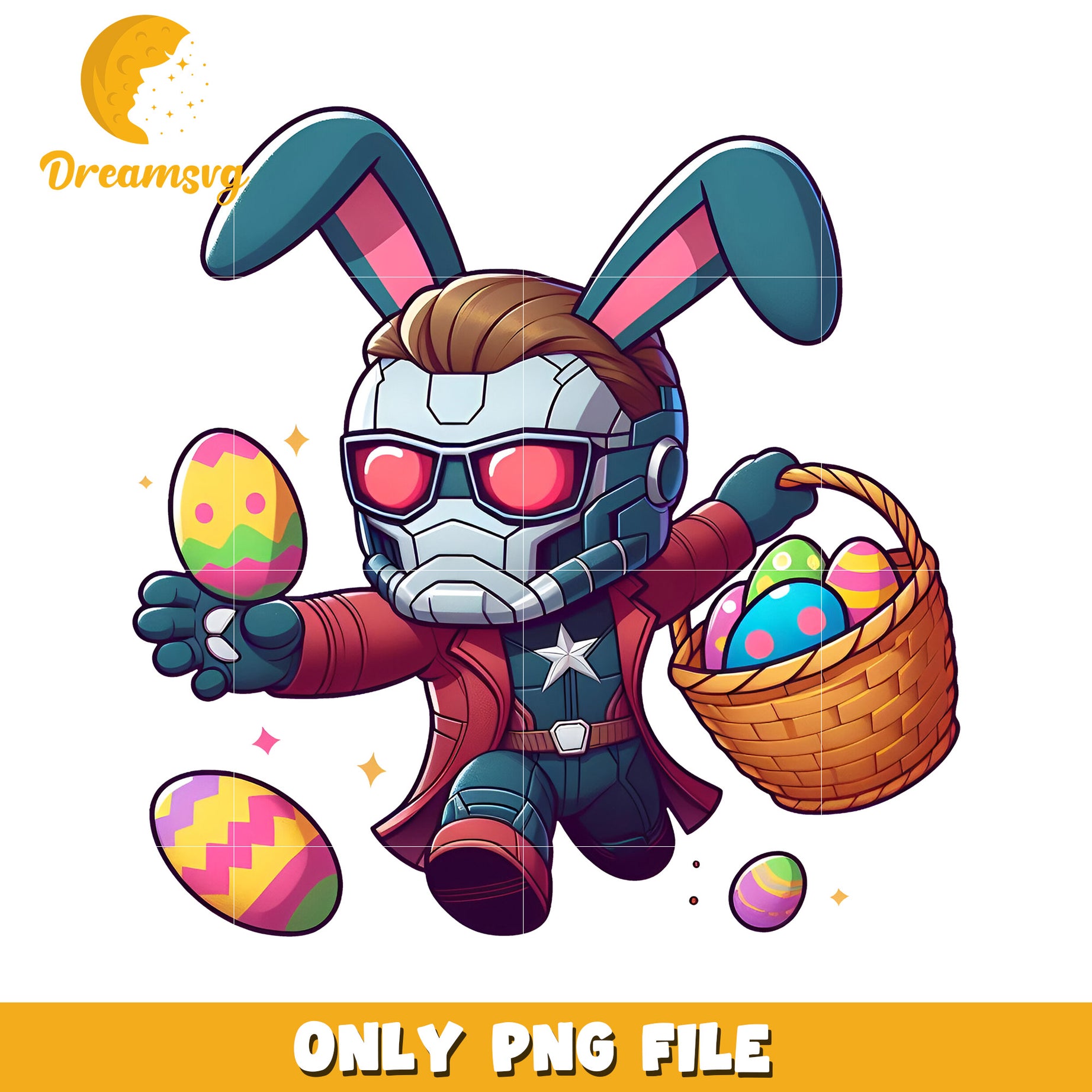 Easter Star-Lord PNG Cute Bunny Guardian Easter Egg Hunt