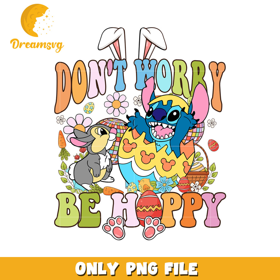 Easter Stitch Bunny PNG Design