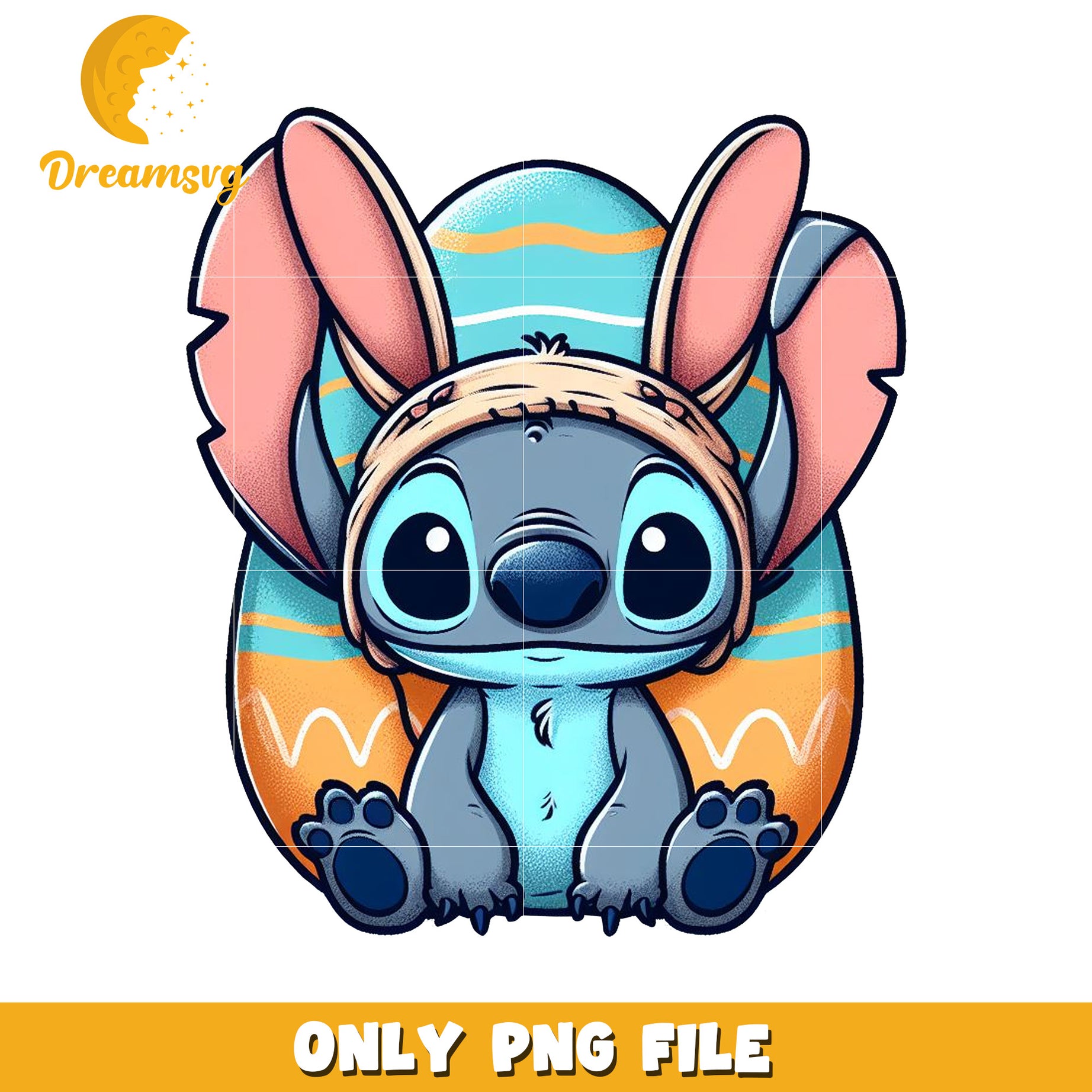 Easter Stitch PNG Bunny Clipart