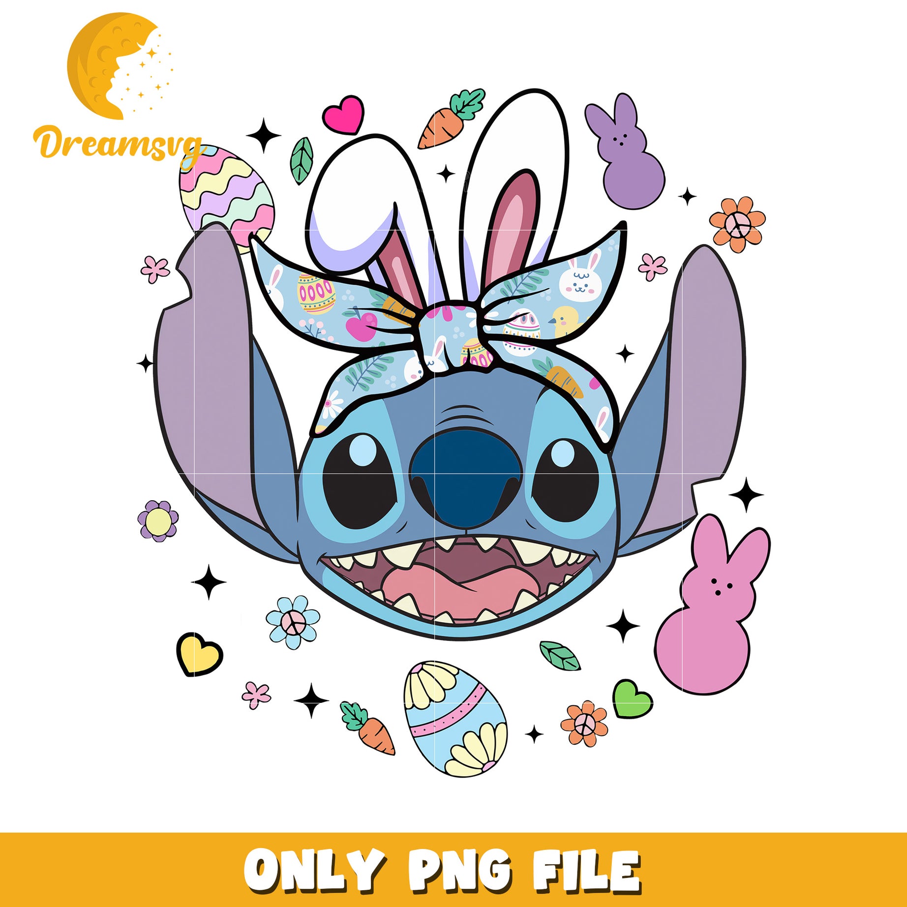 Easter Stitch PNG Sublimation