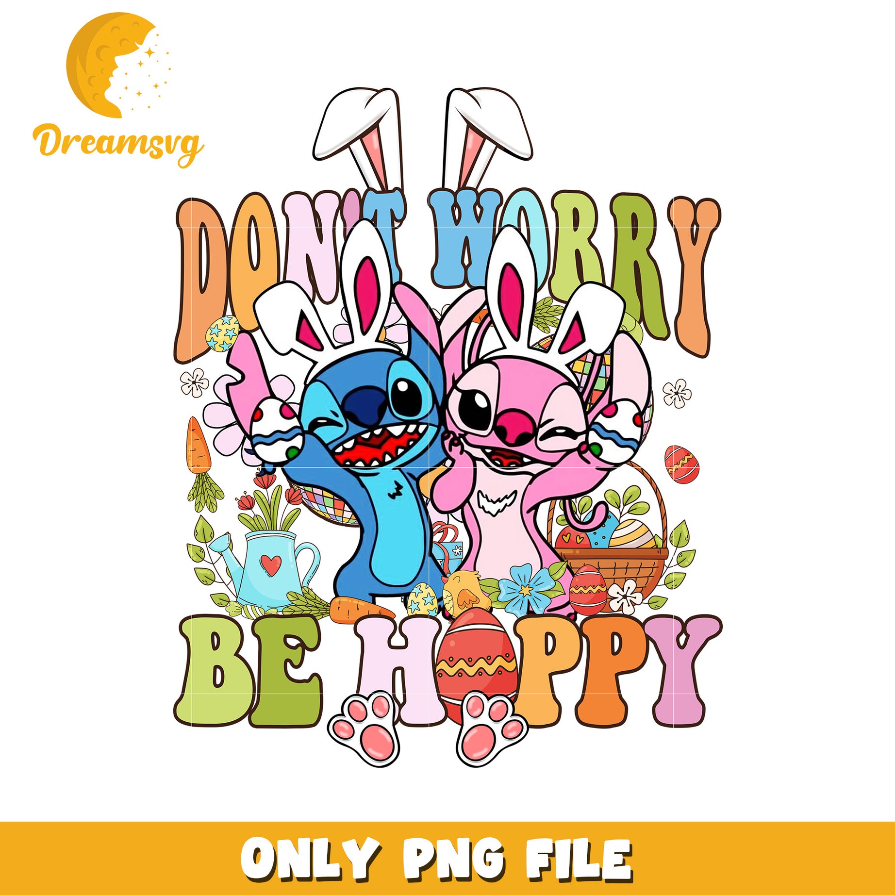 Easter Stitch PNG Sublimation Design