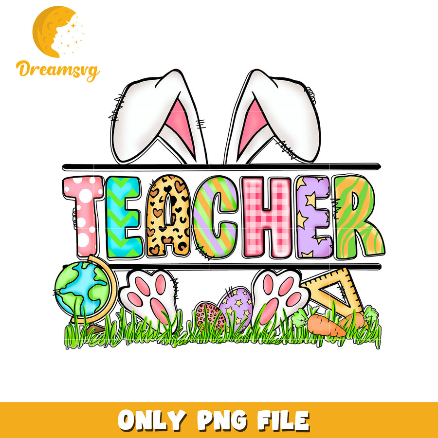 Easter Teacher PNG Sublimation Design