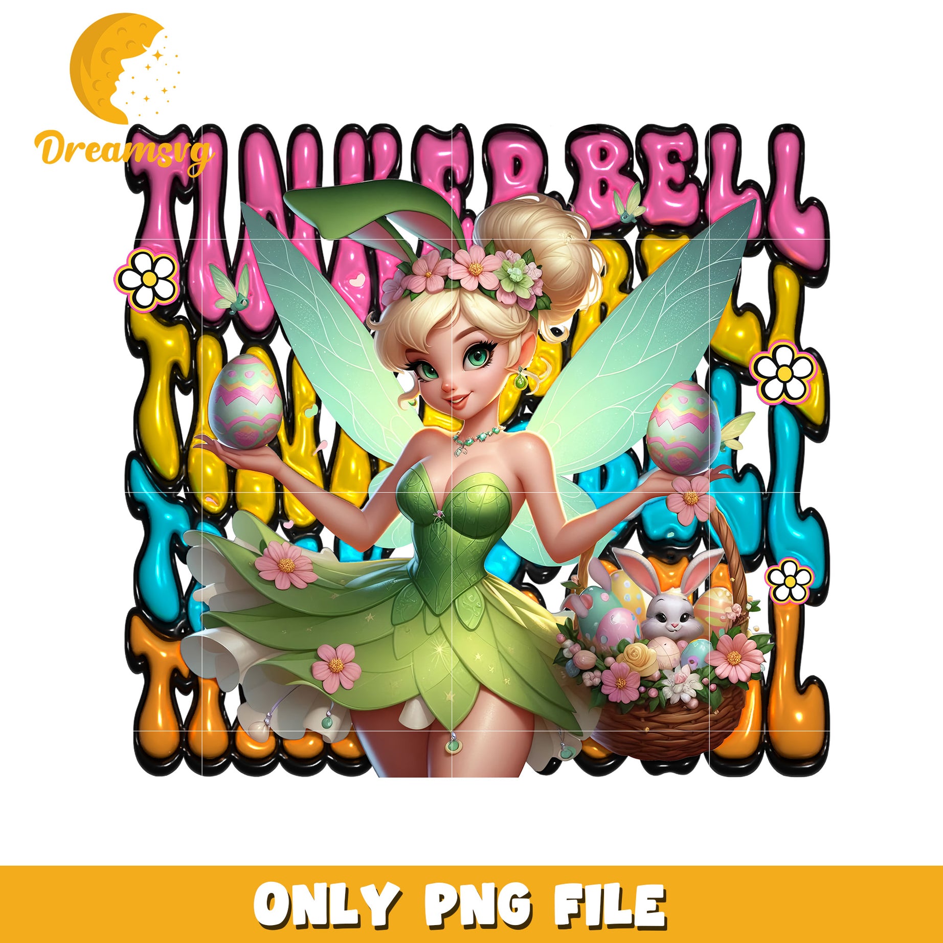 Easter Tinkerbell PNG Sublimation