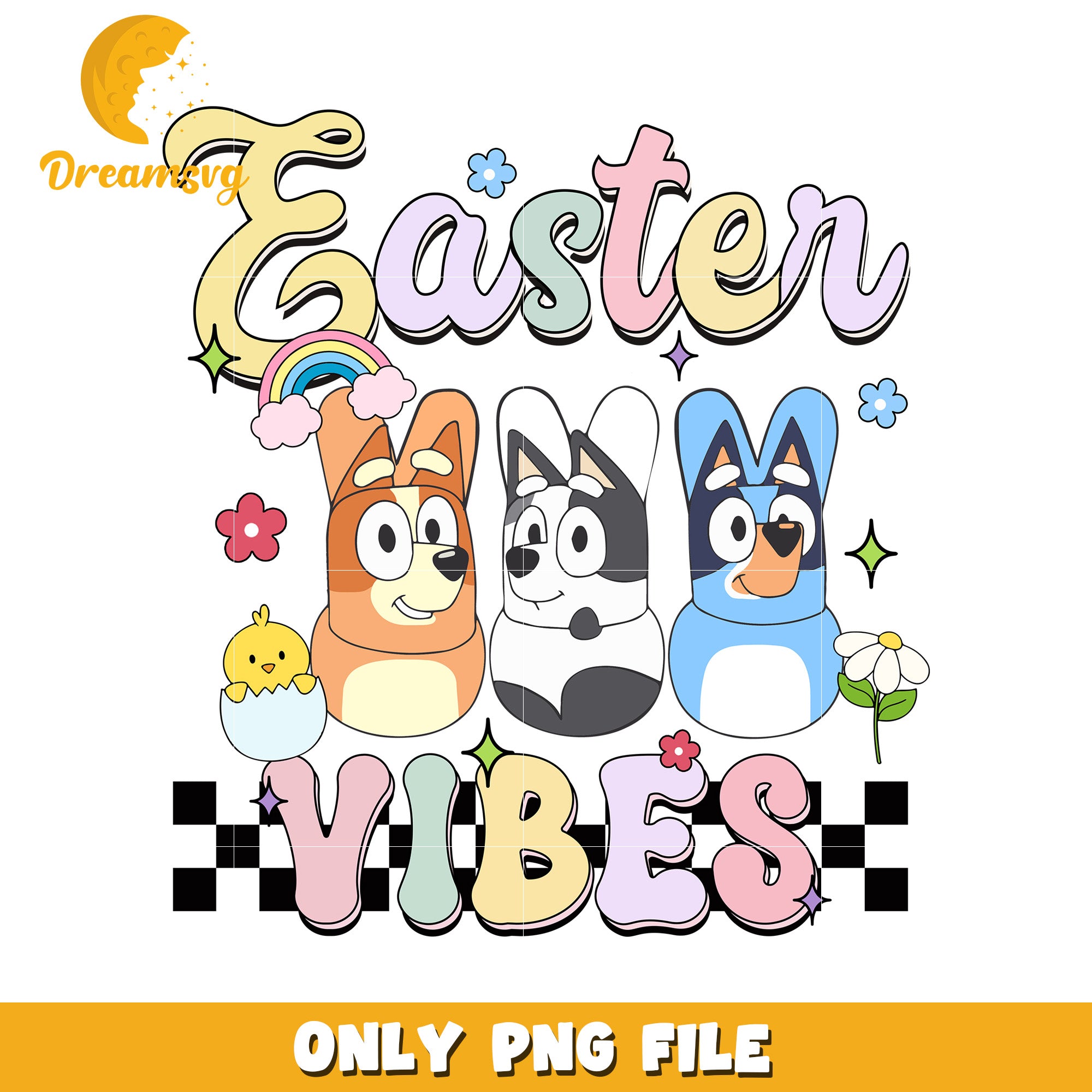 Easter Vibes PNG Cute Puppy Easter Design