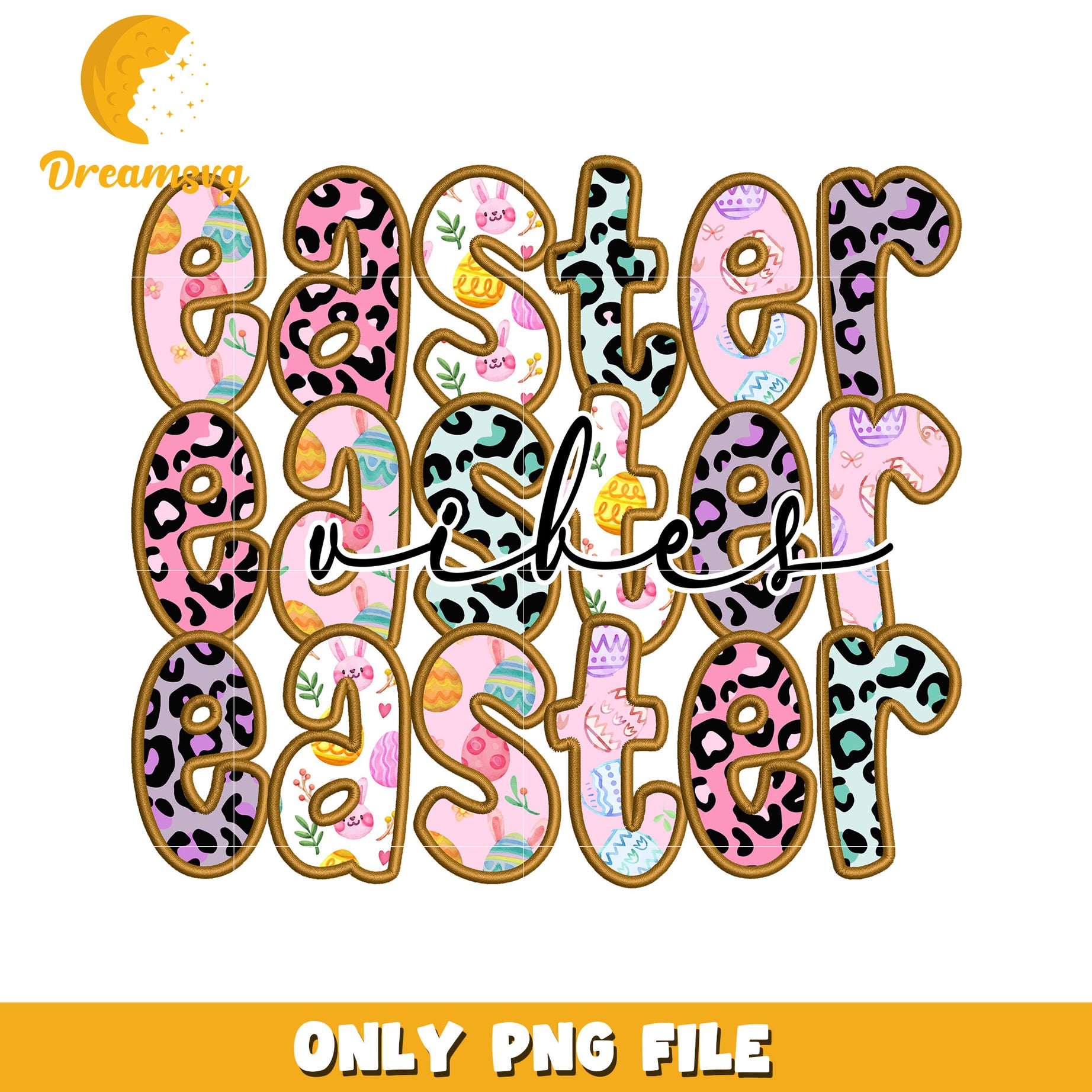 Easter Wishes PNG Design