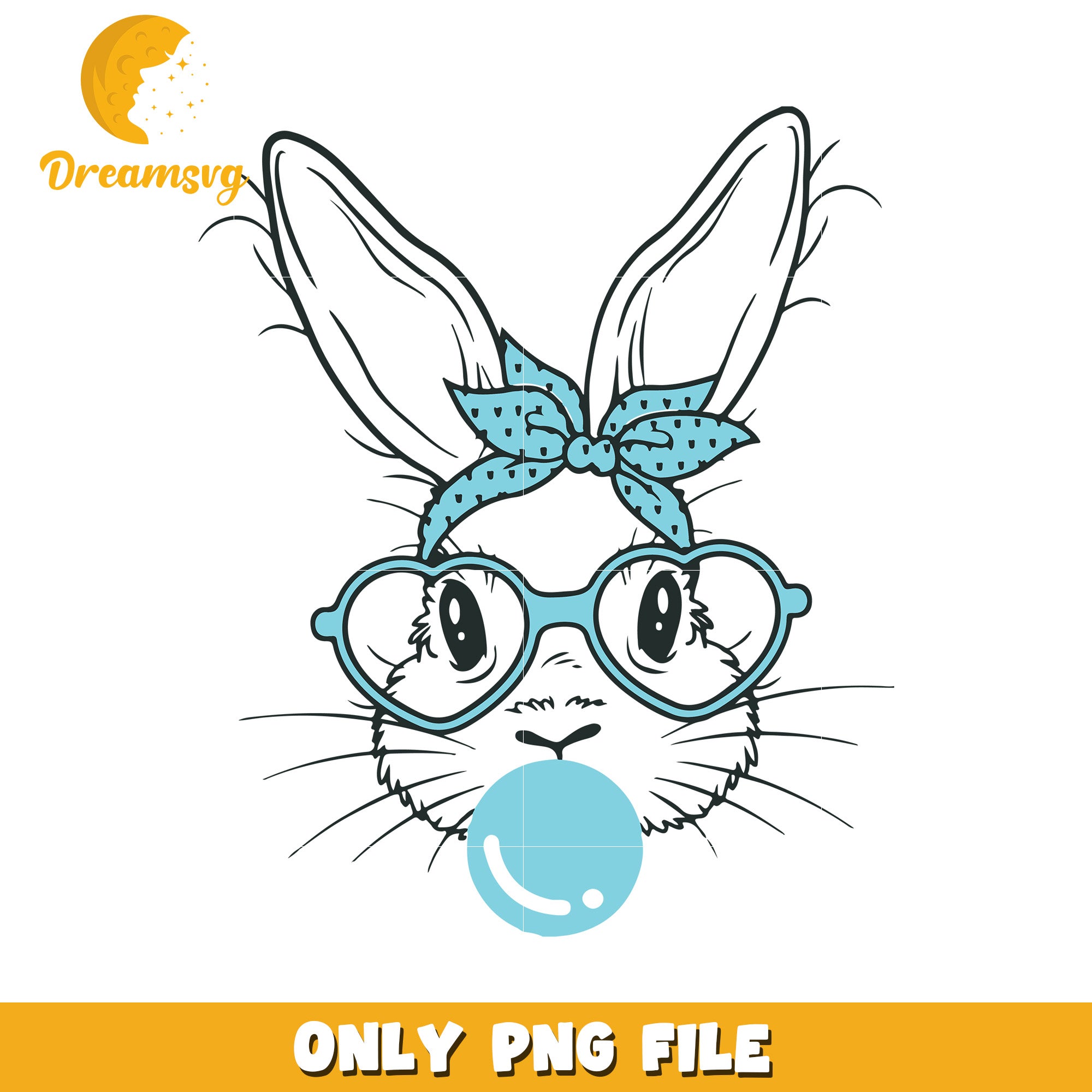 Easter bunny chewing gum png, easter day bunny png, chewing gum png