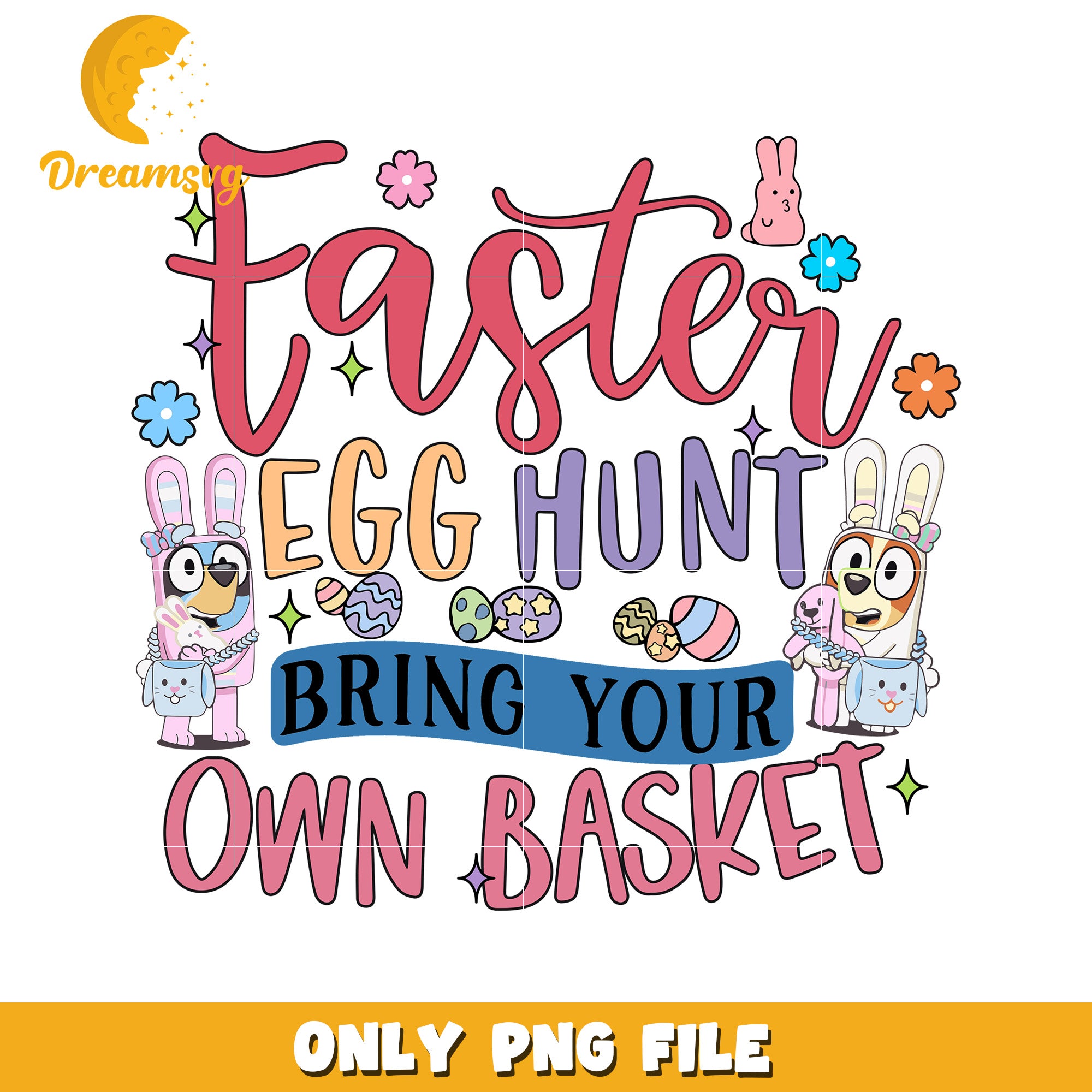Easter eggs hunt bring your own basket png, easter egg hunt png