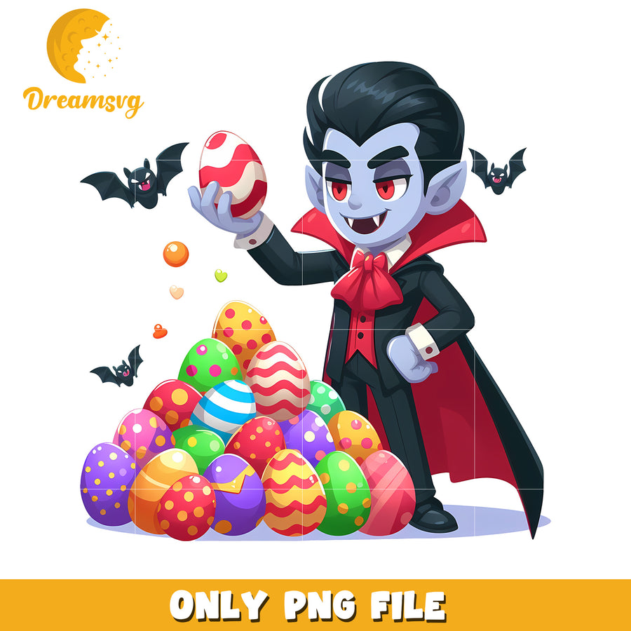Easter eggs vampire custome png, easter day png, horror movie png