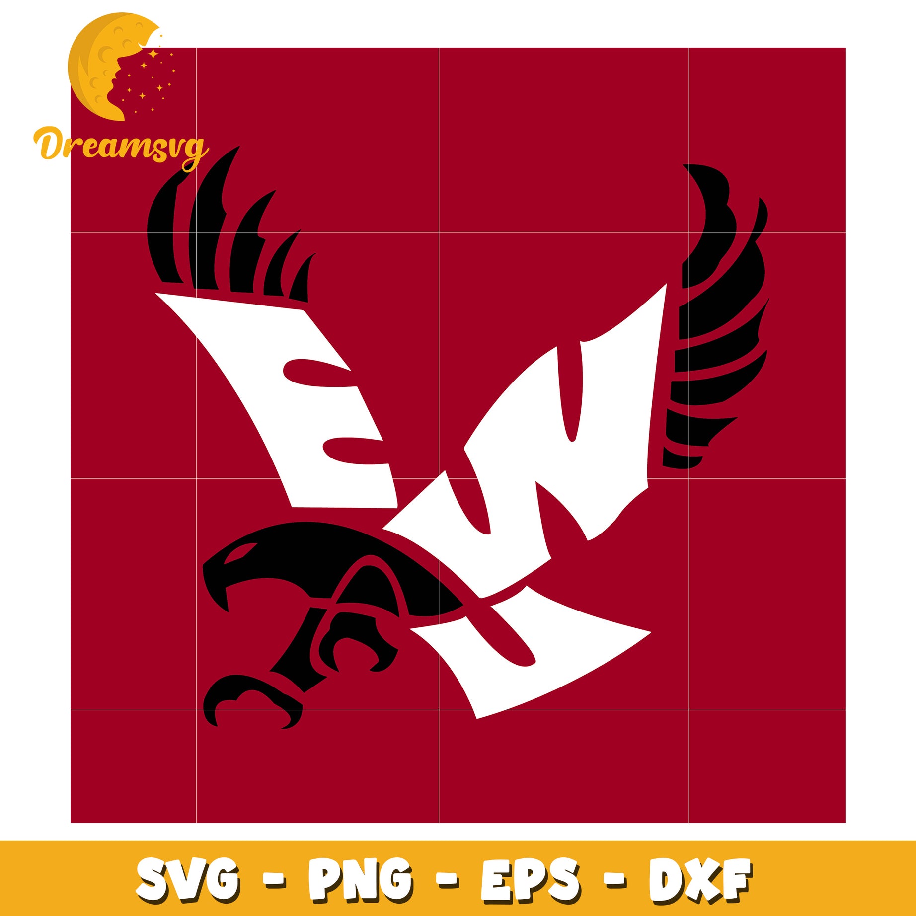 Eastern Washington Eagle SVG Cut File