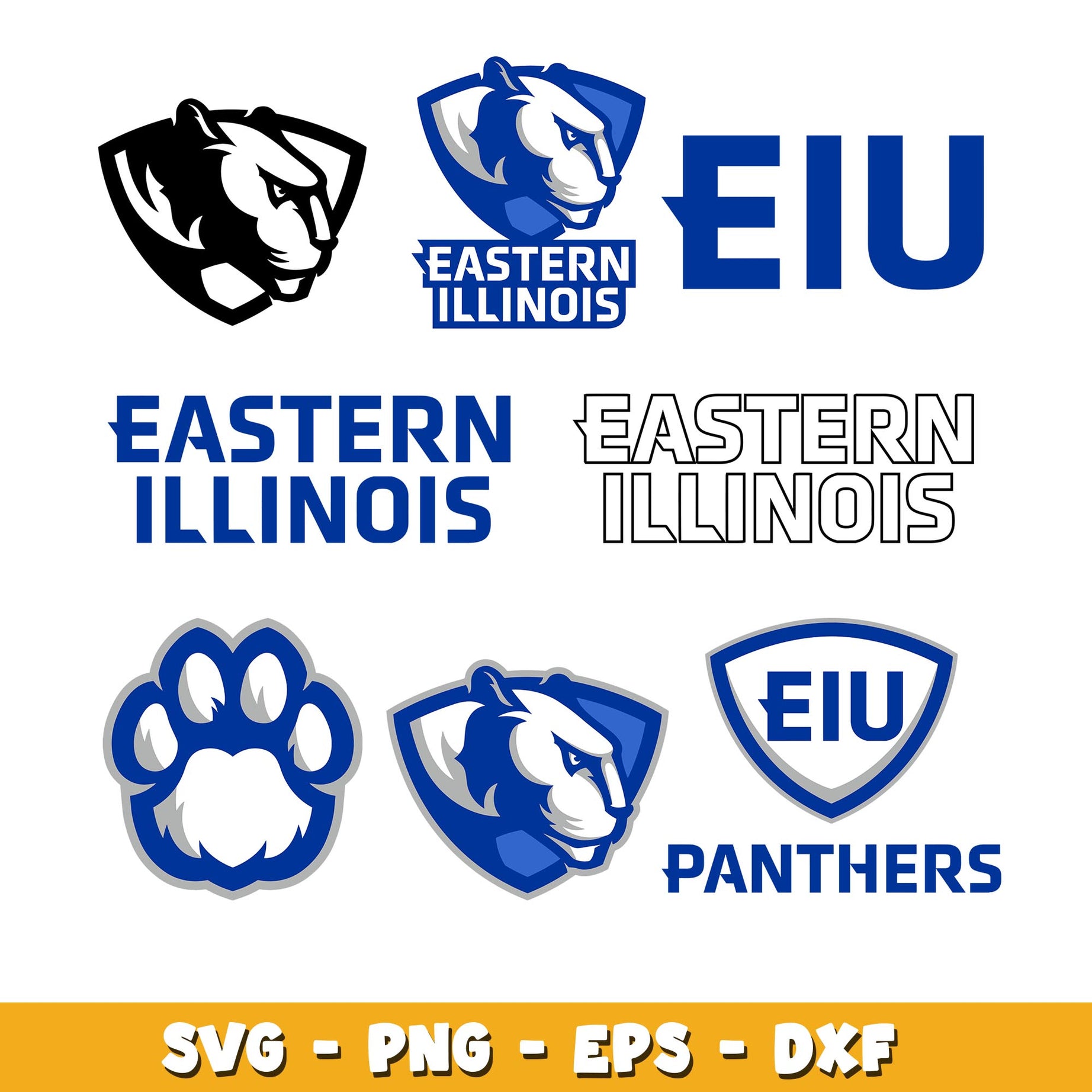 Eastern Illinois Panthers Bundle svg, Eastern Illinois Panthers logo svg, ncaa svg  