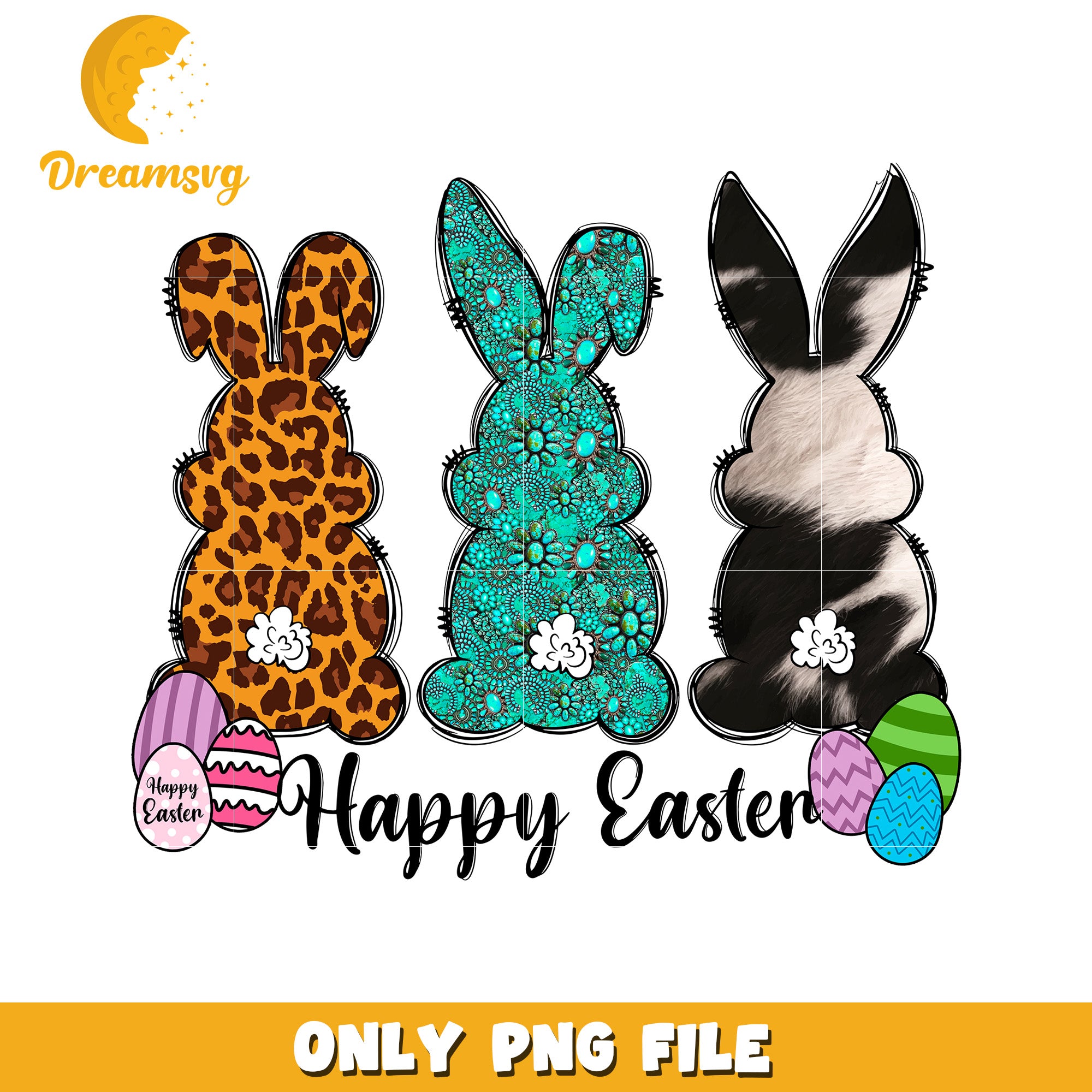 Easter pattern happy easter bunny png, happy easter png, bunny png
