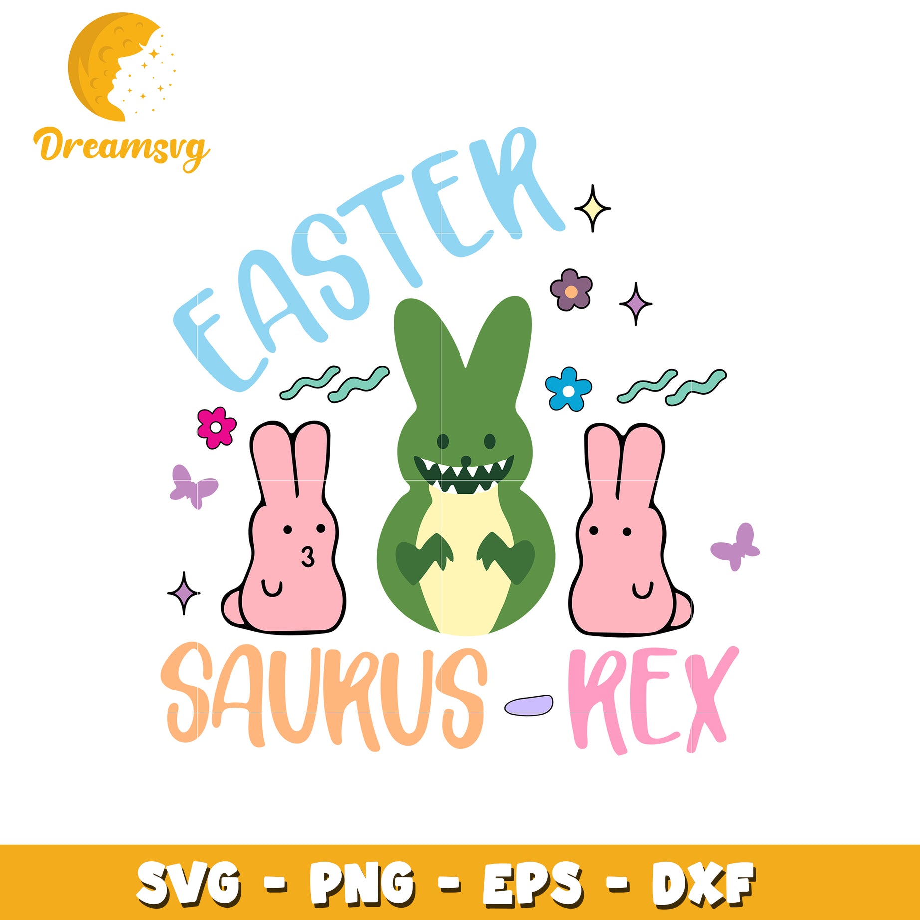 Easter saurus rex peeps svg, dinosaur svg, easter day svg