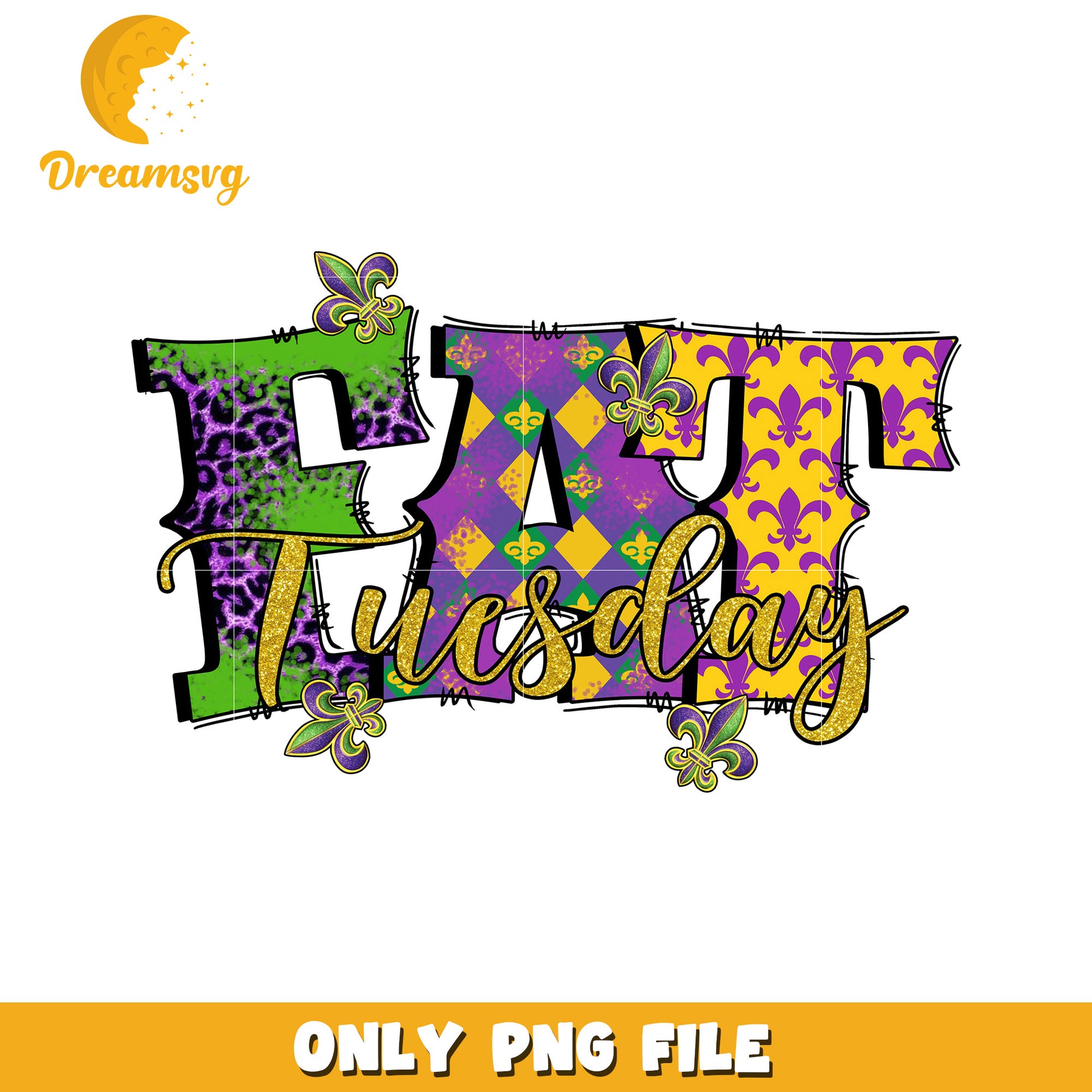 Eat tuesday mardi gras font design png, mardi gras vacation png