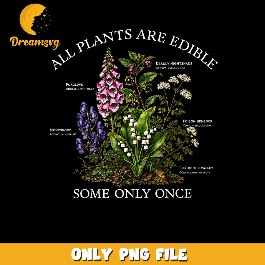 Edible Plants PNG, Poisonous Flora, Nature Design PNG