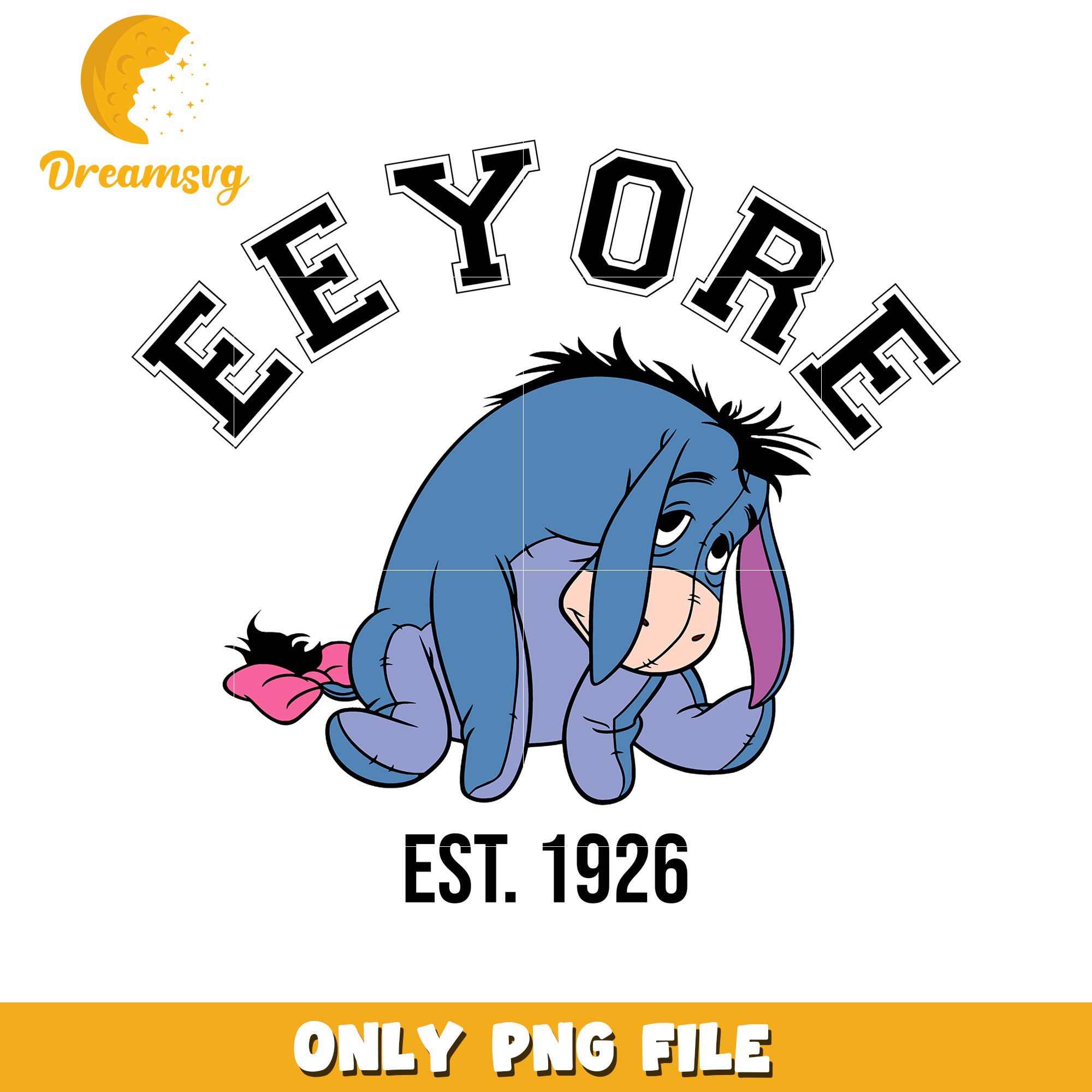 Eeyore Character PNG File Vintage Est 1926 Design